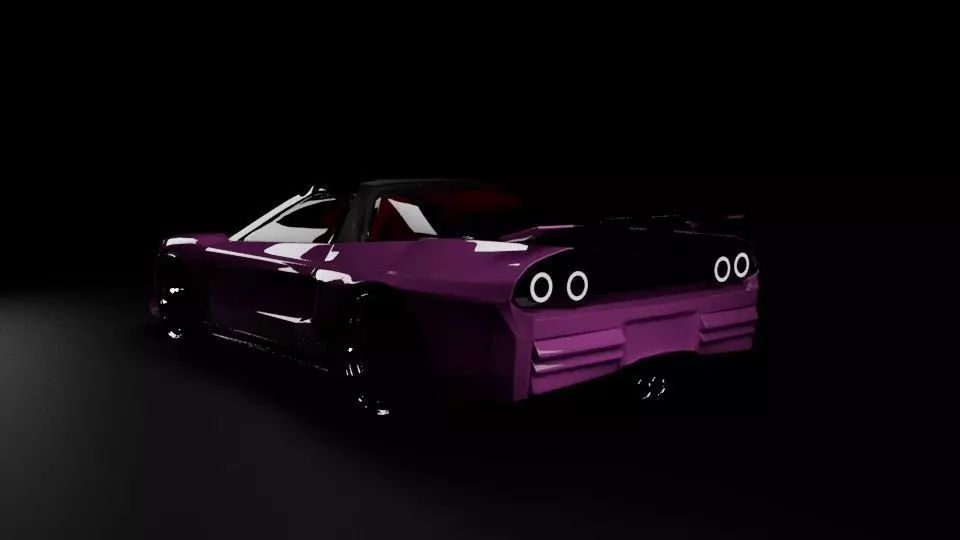 honda nsx veilside performance Low-poly 3D model_3