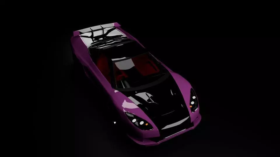 honda nsx veilside performance Low-poly 3D model_6