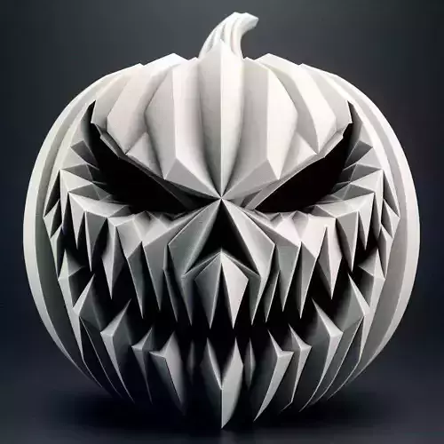 Scary Halloween Pumpkin Face 3D print model