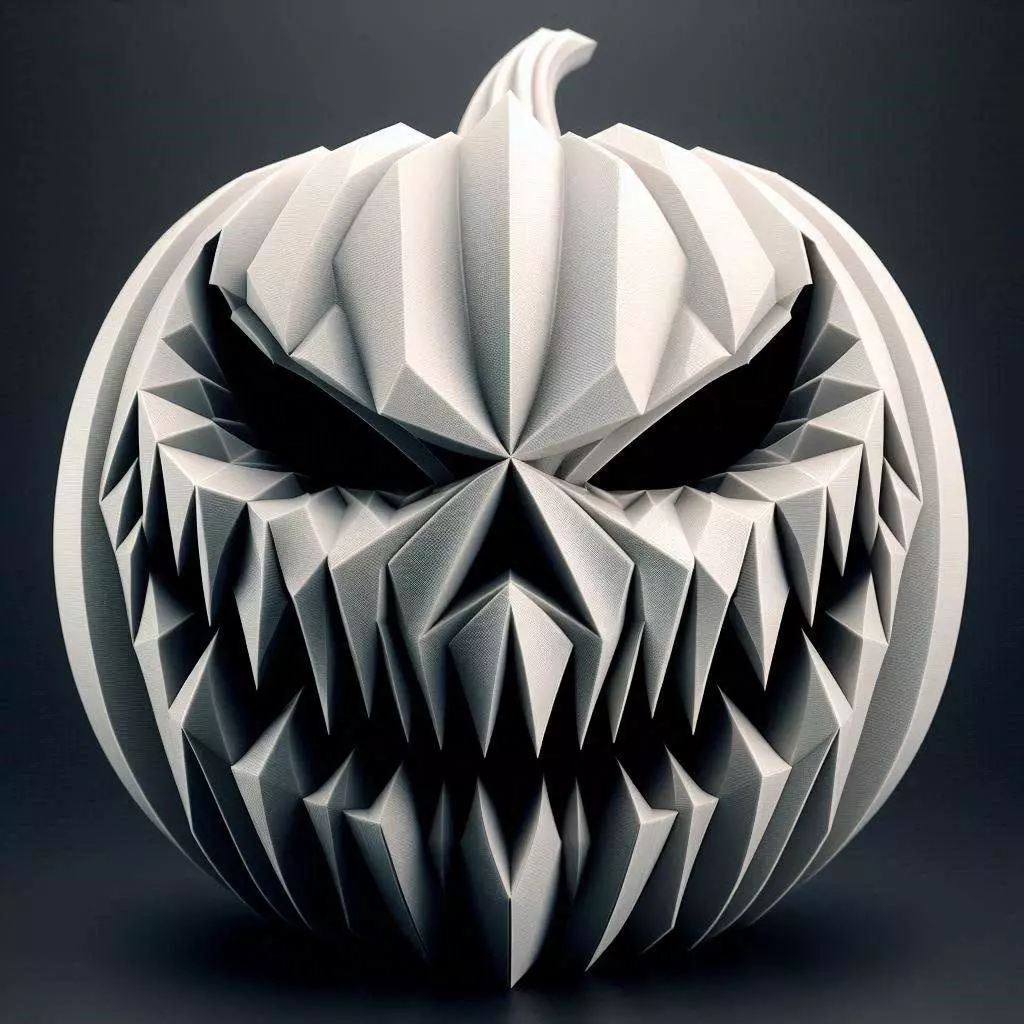 Scary Halloween Pumpkin Face 3D print model