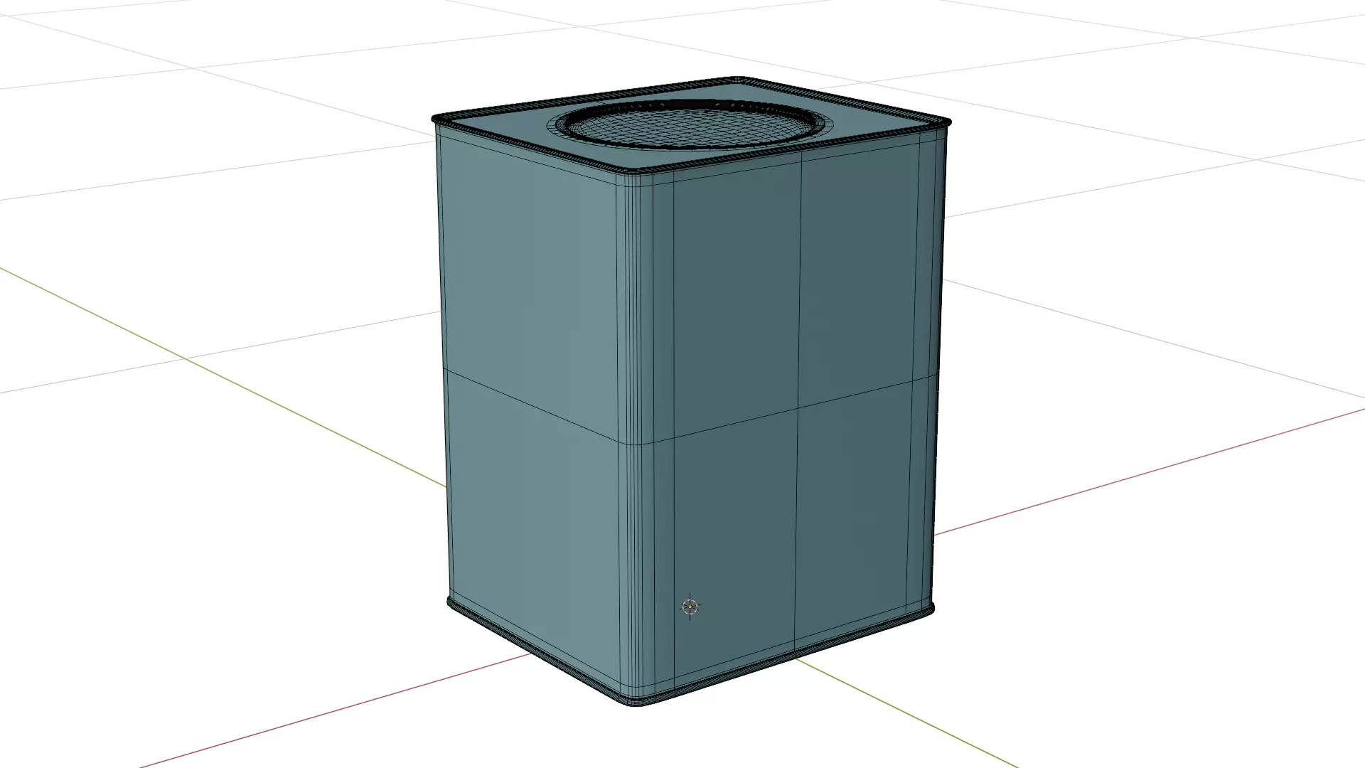 Square Aluminium food can tin 3D model_5