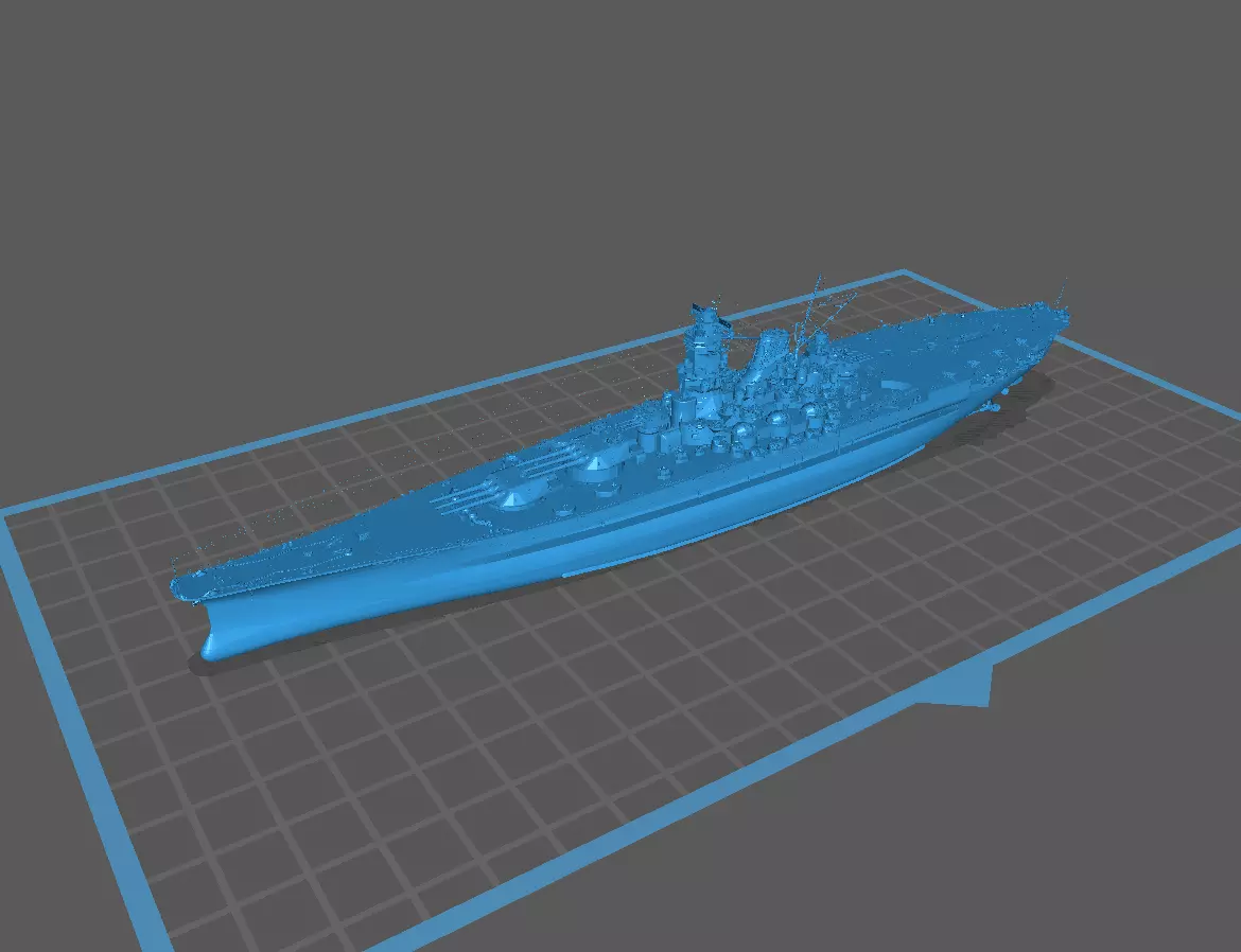 Aki Japanese Yamato Hybrid Class Battleship 3D print model_5