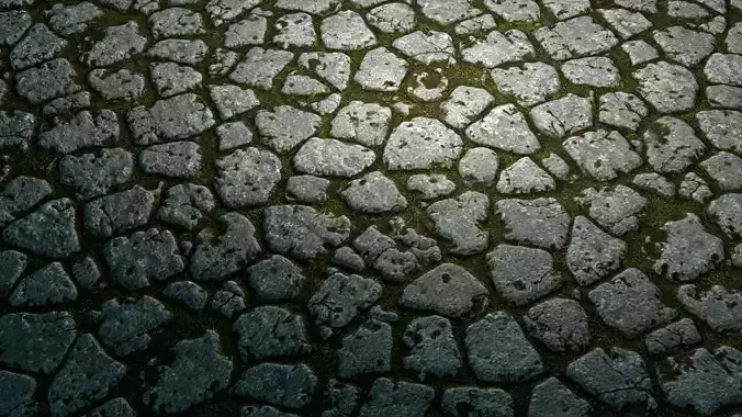 Mossy Cobbles PBR Texture Texture