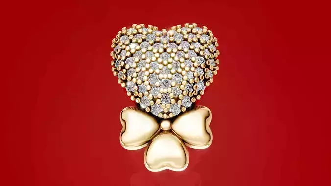 Heart Pave Earrings