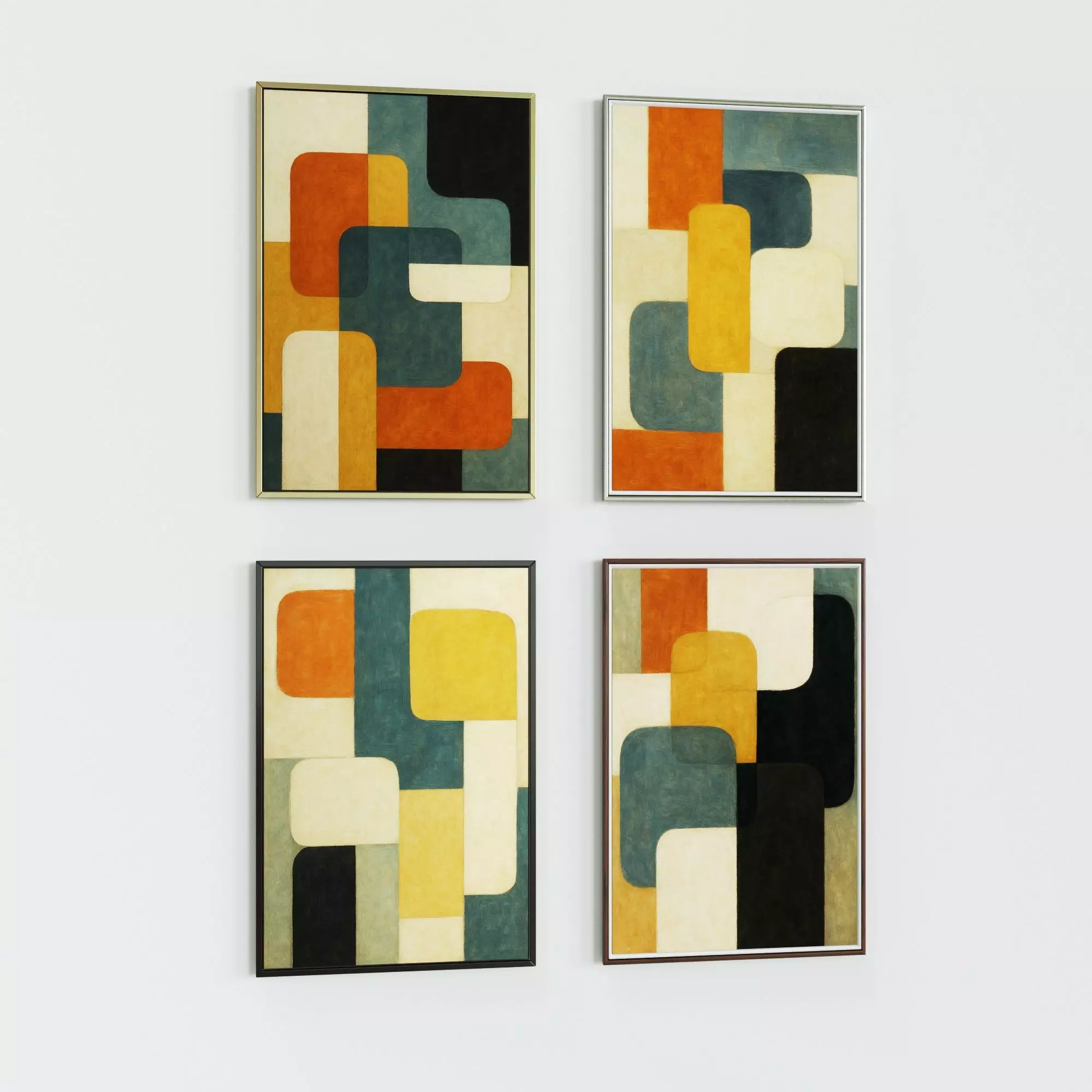 Picture with frame N-002 3D model_6