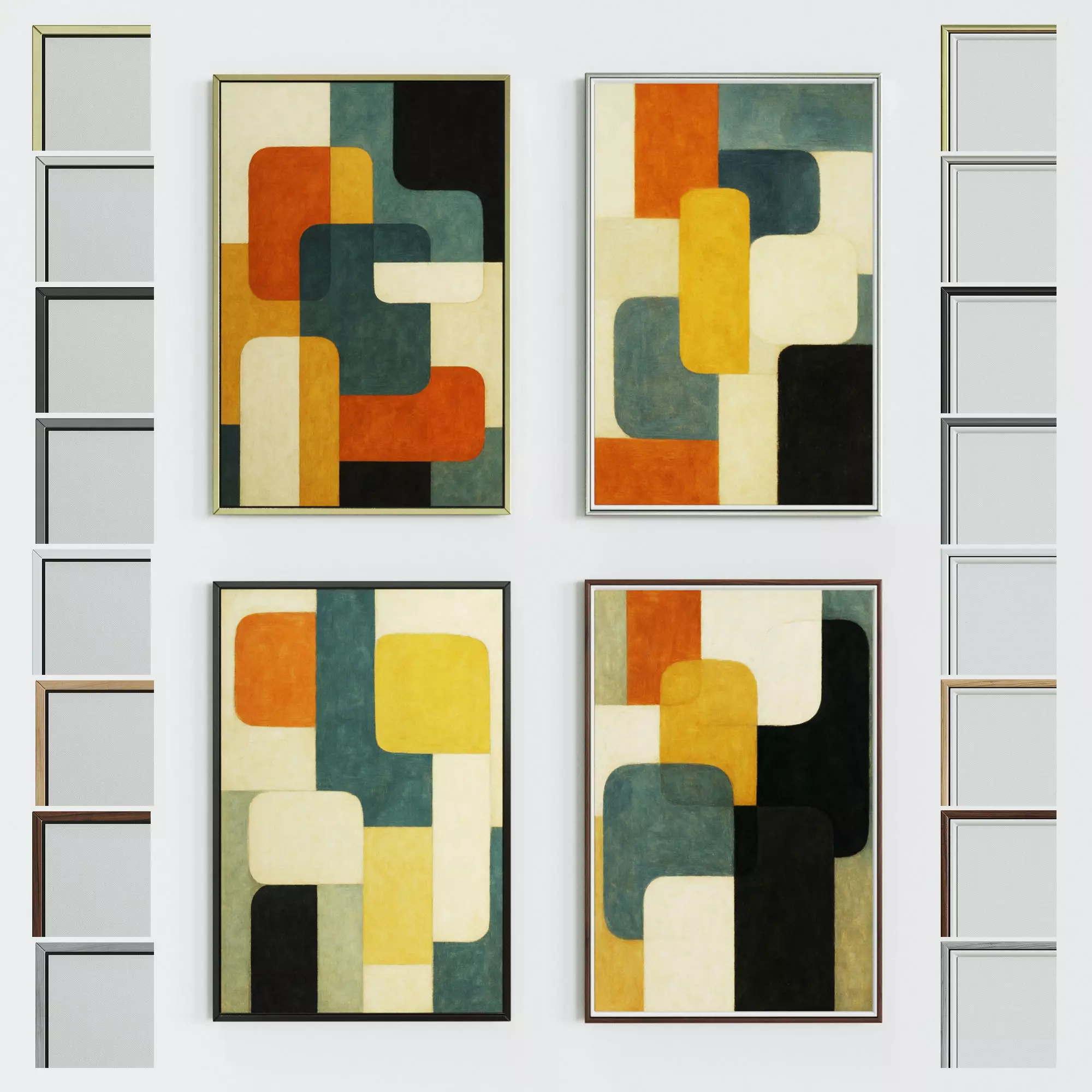 Picture with frame N-002 3D model_0