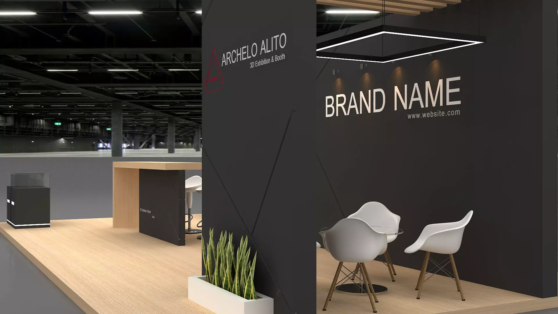 3D Stall booth Low-poly 3D model_13