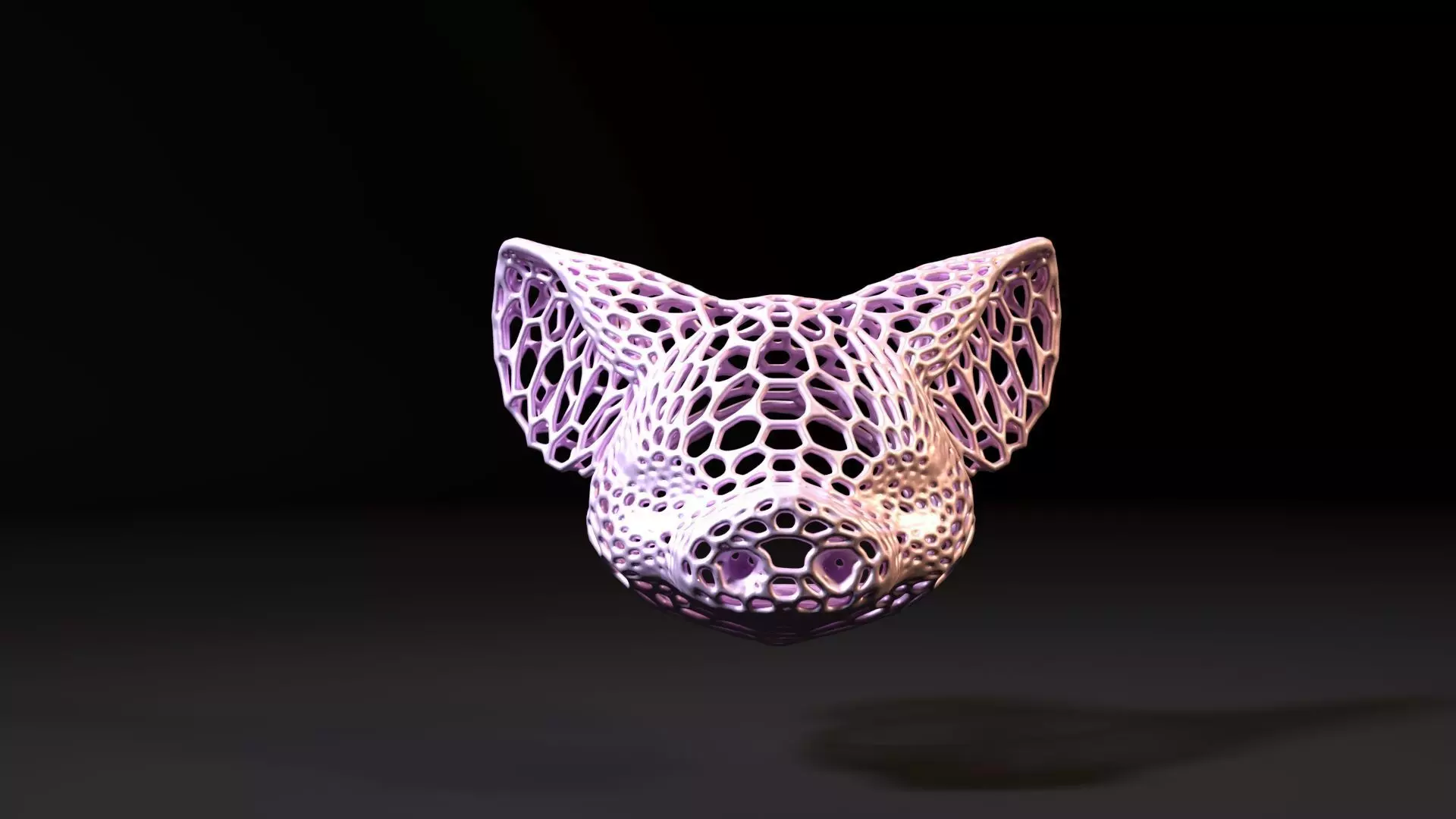 Pig head Voronoi 3D print model