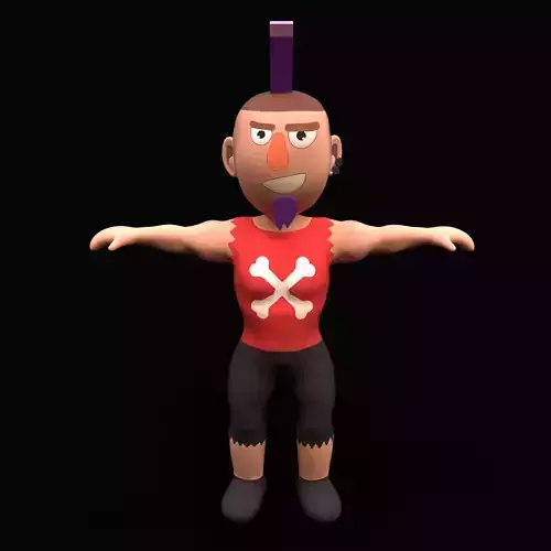 3D Villain Character Casual Game Style