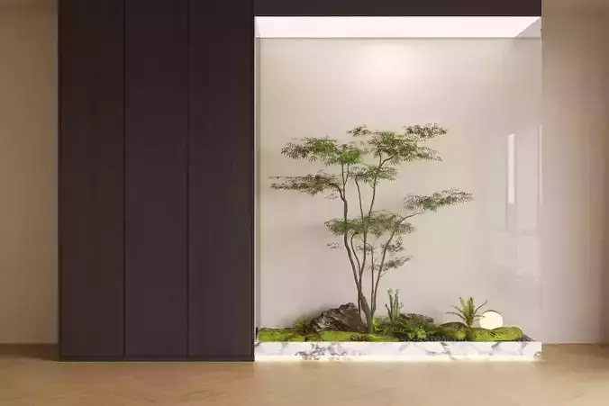 The picture shows an indoor landscape