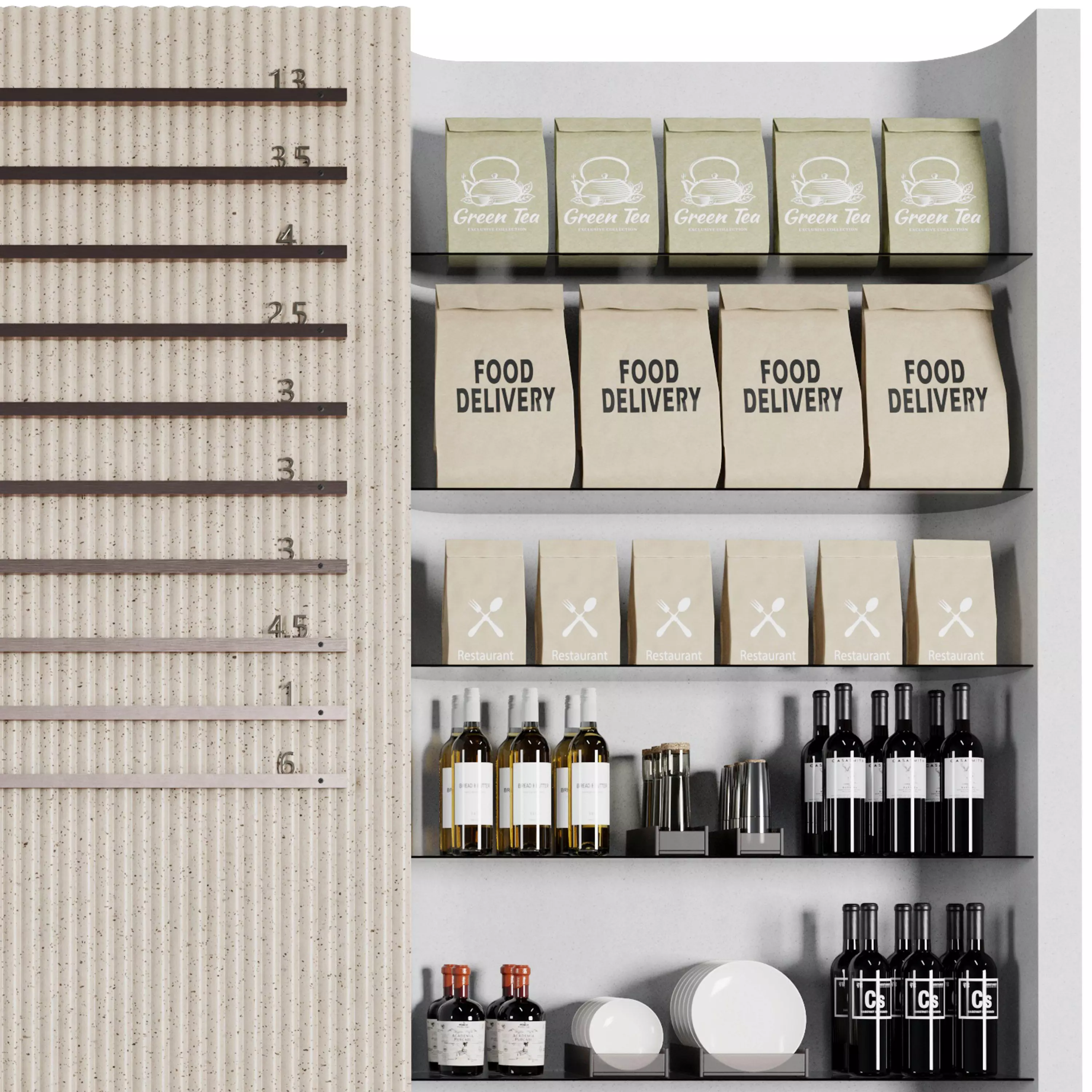 Coffee Shop reception Restaurant Bar Counter 17 3D model_3