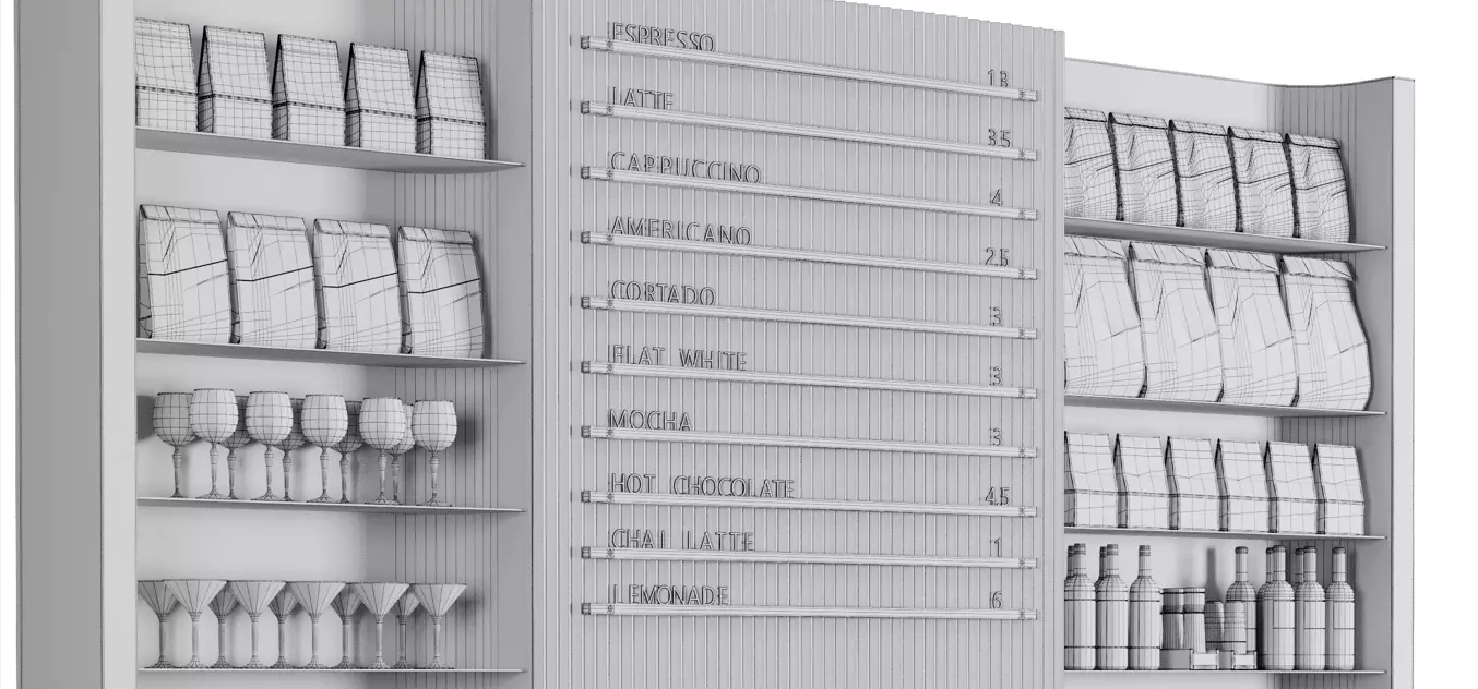 Coffee Shop reception Restaurant Bar Counter 17 3D model_15