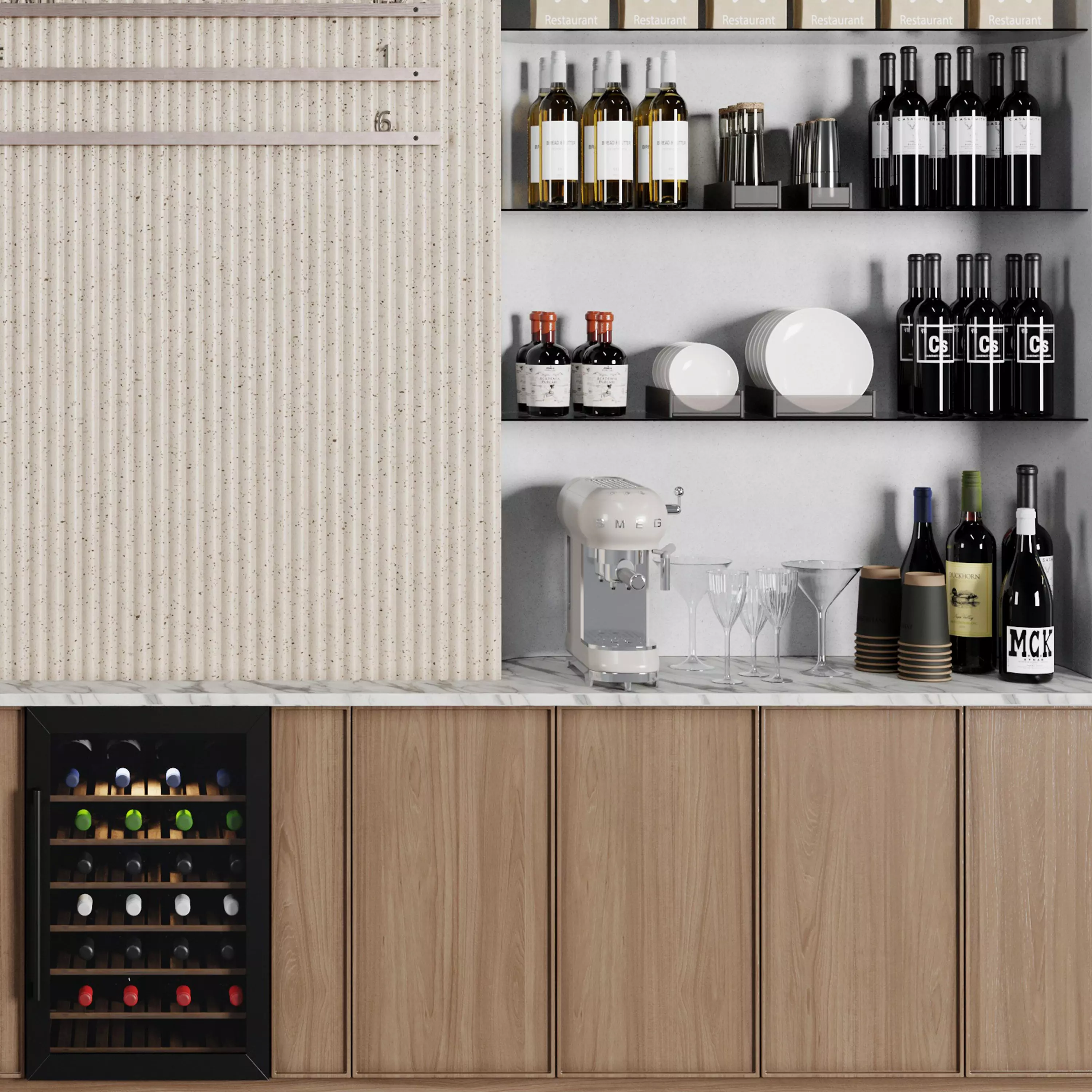 Coffee Shop reception Restaurant Bar Counter 17 3D model_5