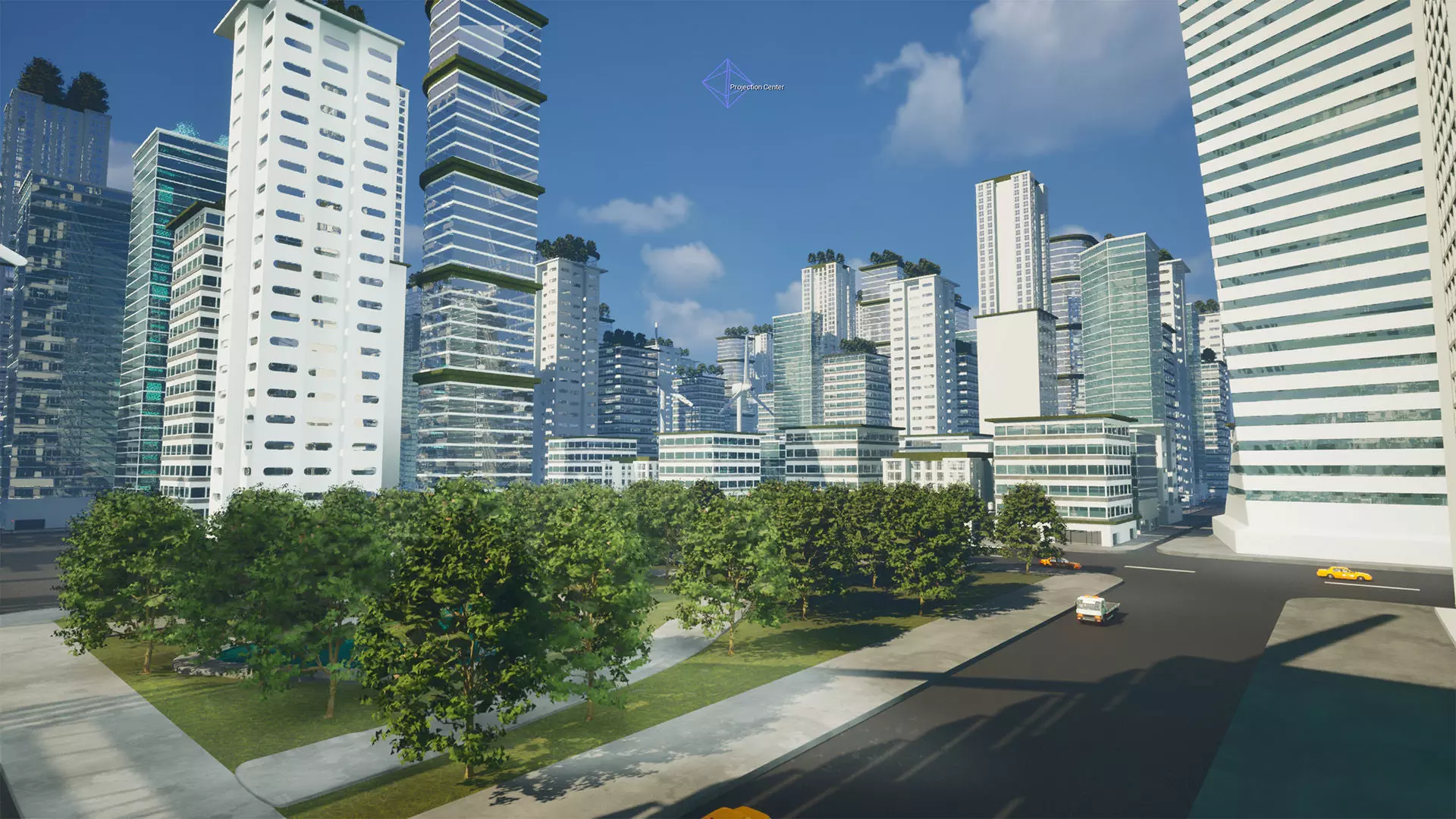 Detailed Sci-Fi Metropolis Unreal Environment City Low-poly 3D model_6