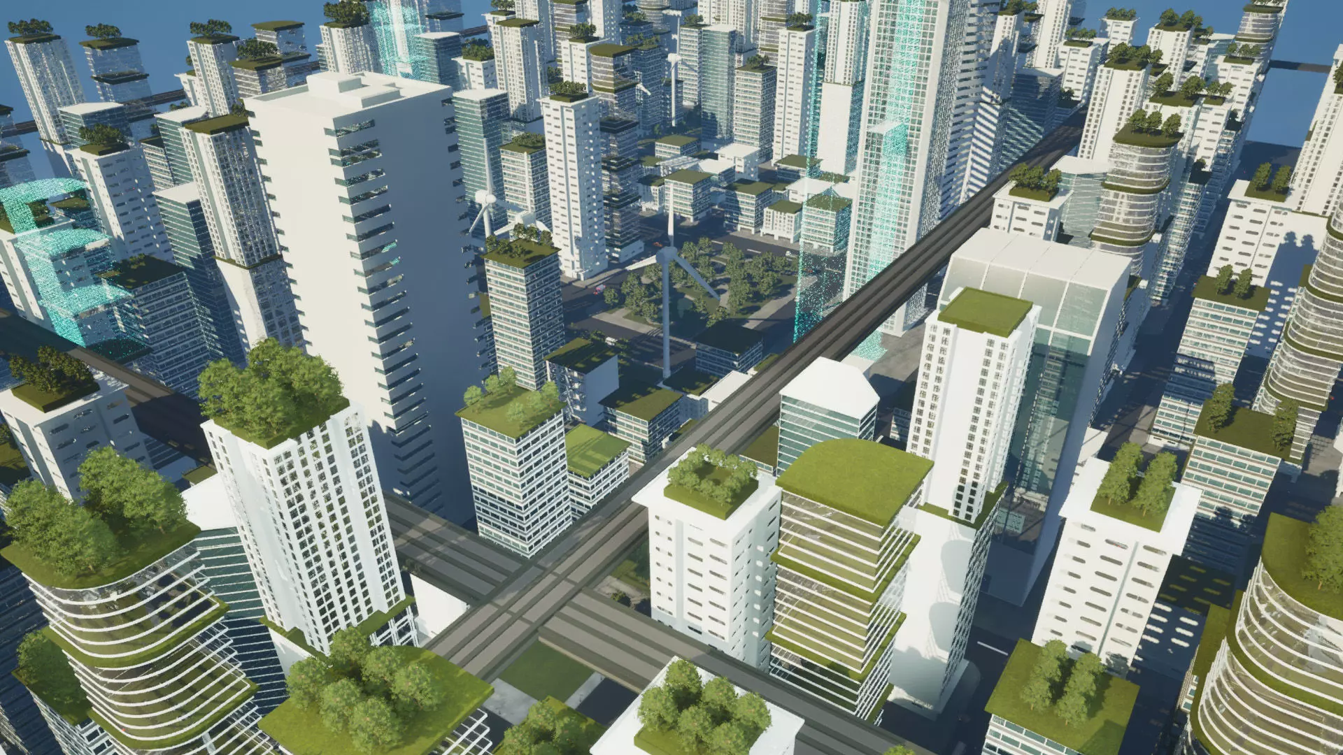 Detailed Sci-Fi Metropolis Unreal Environment City Low-poly 3D model_5