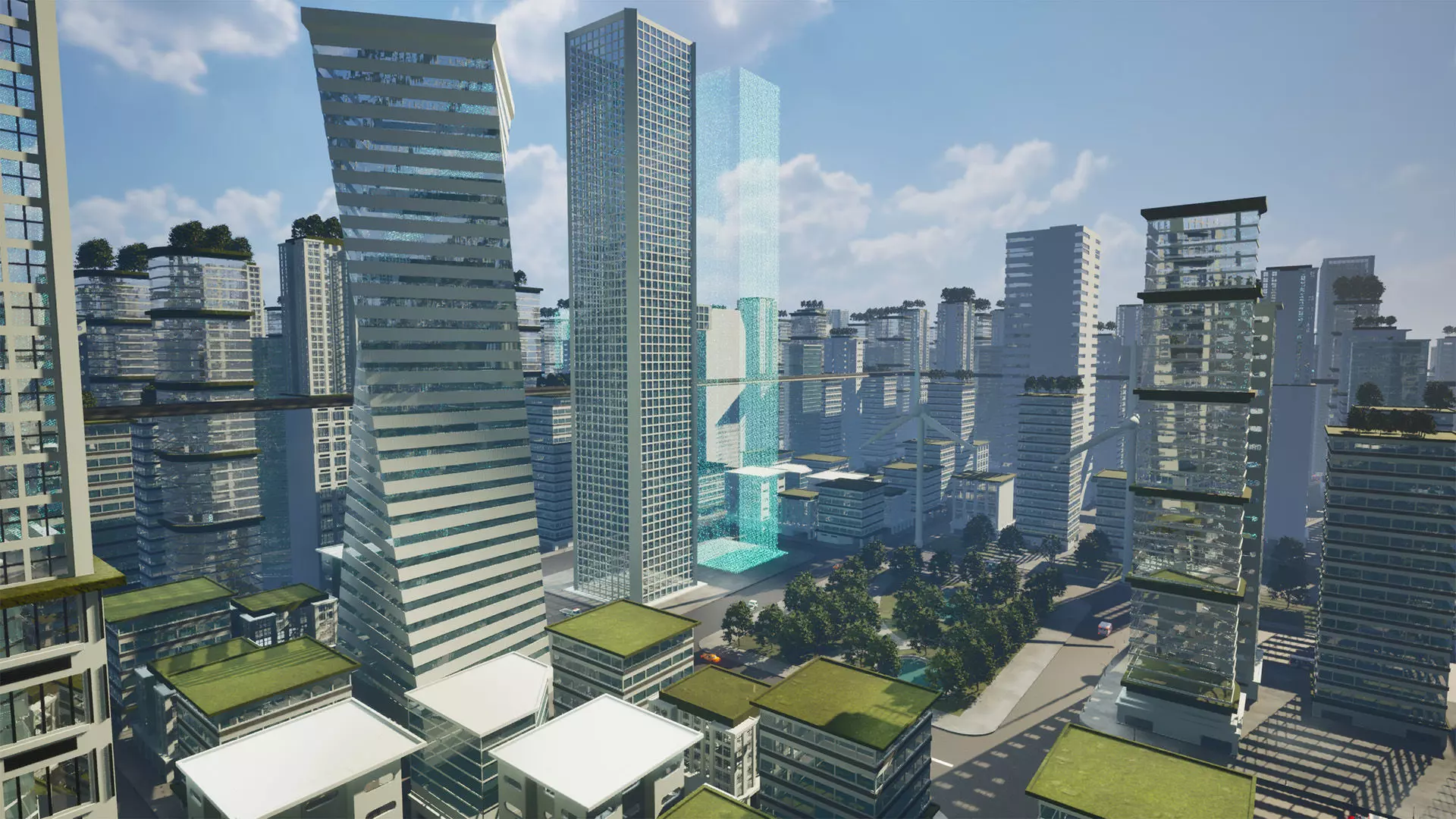 Detailed Sci-Fi Metropolis Unreal Environment City Low-poly 3D model_3