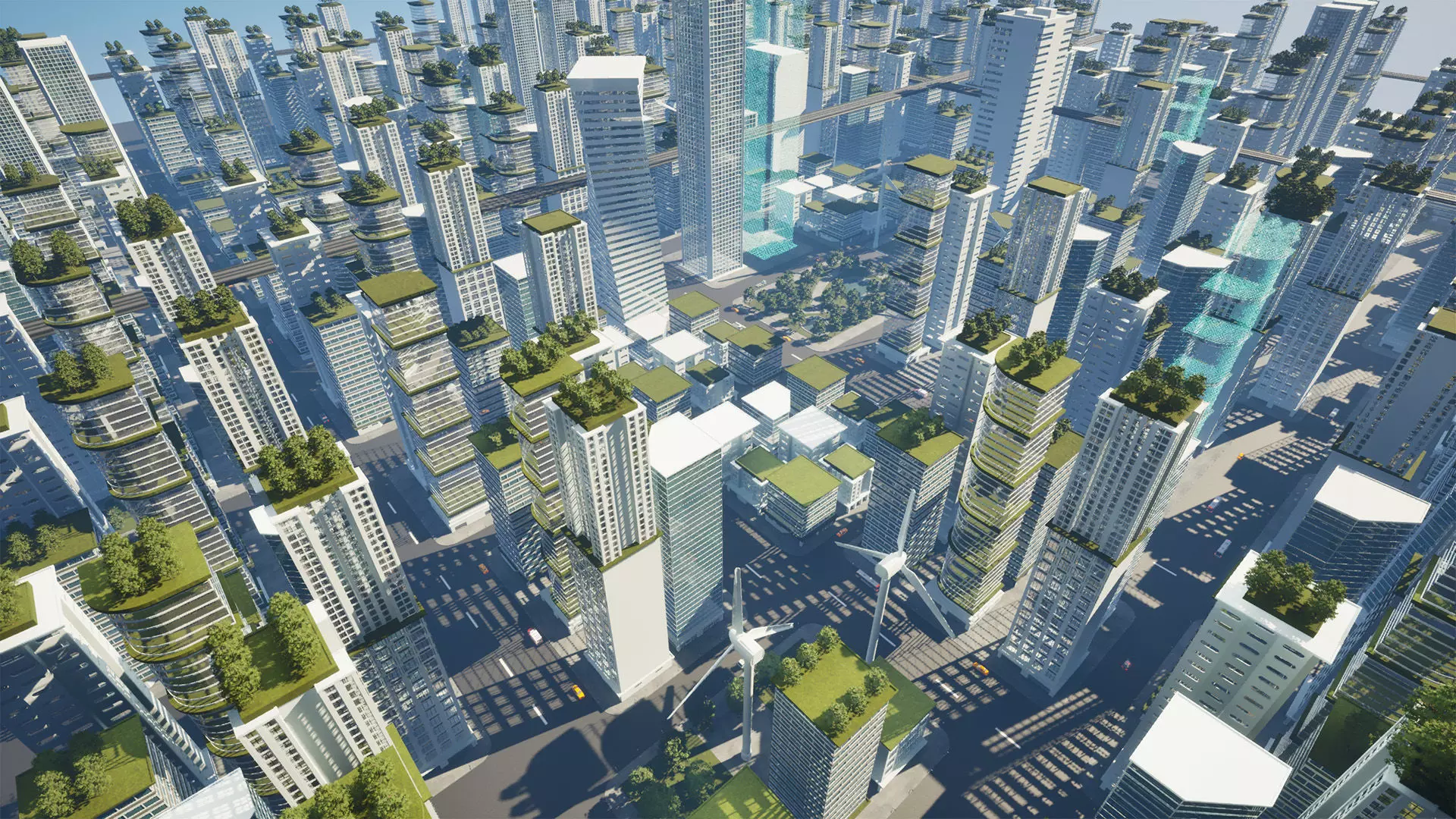 Detailed Sci-Fi Metropolis Unreal Environment City Low-poly 3D model_11