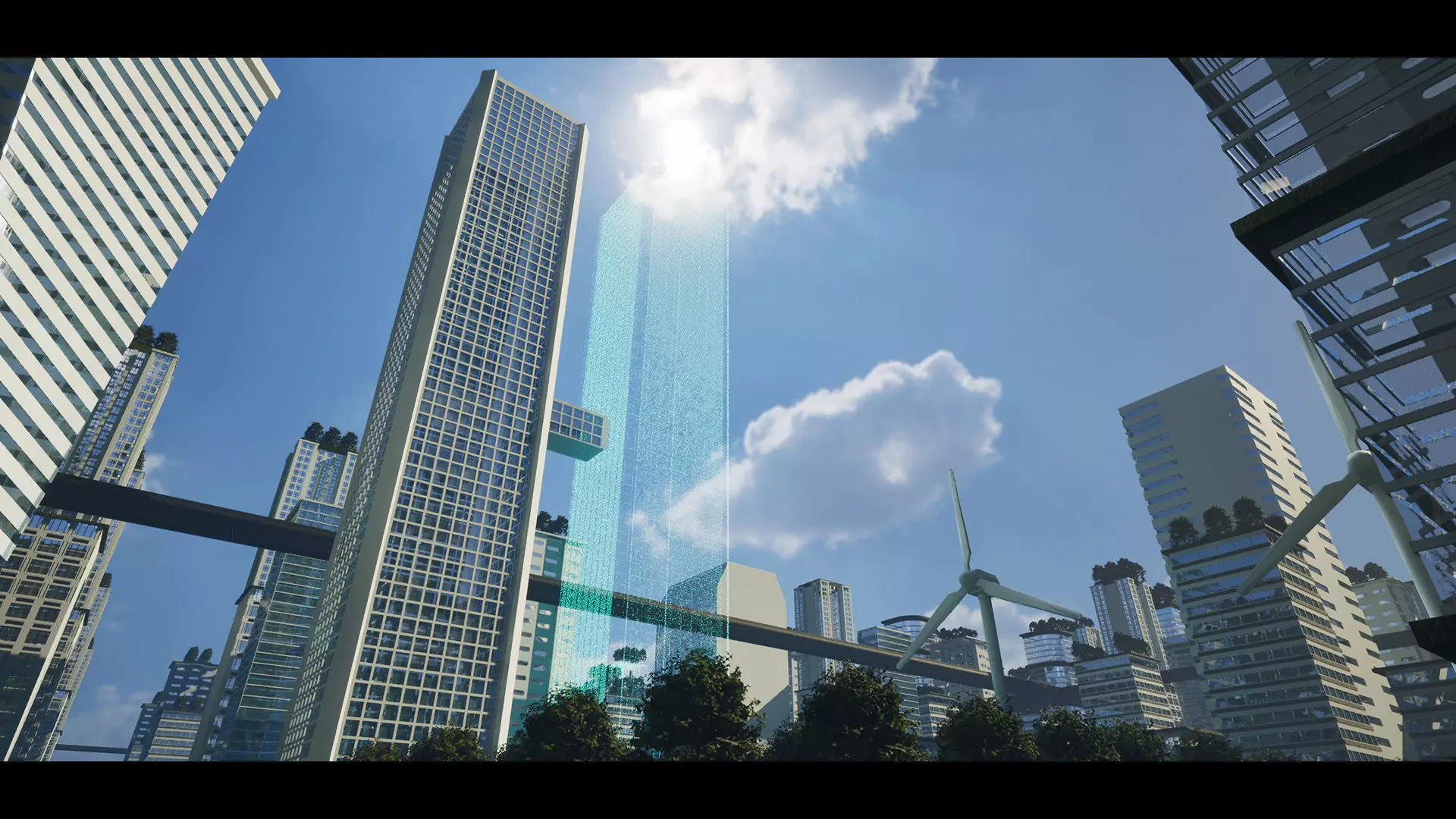 Detailed Sci-Fi Metropolis Unreal Environment City Low-poly 3D model_2