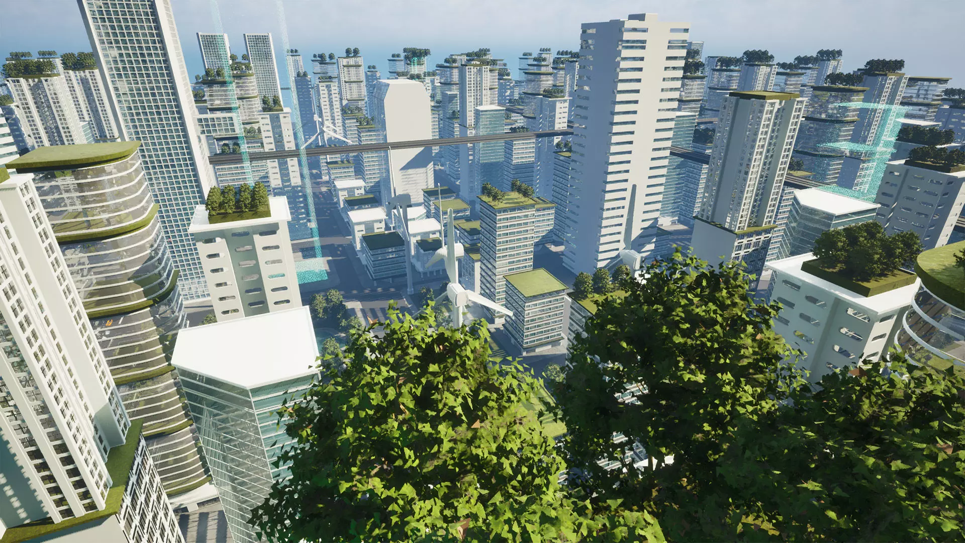 Detailed Sci-Fi Metropolis Unreal Environment City Low-poly 3D model_8