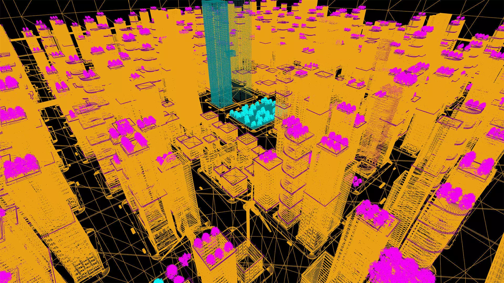 Detailed Sci-Fi Metropolis Unreal Environment City Low-poly 3D model_9