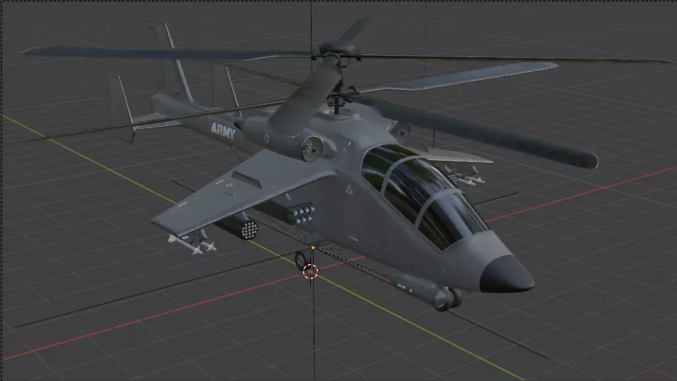 Army Helicopter High-Quality 3D Model PBR Textures Low-poly 3D model_1