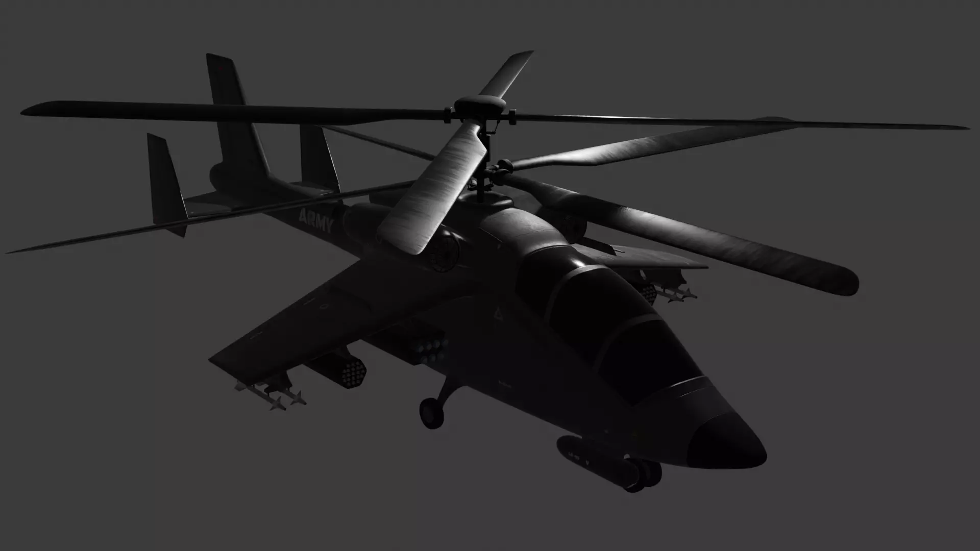 Army Helicopter High-Quality 3D Model PBR Textures Low-poly 3D model_6
