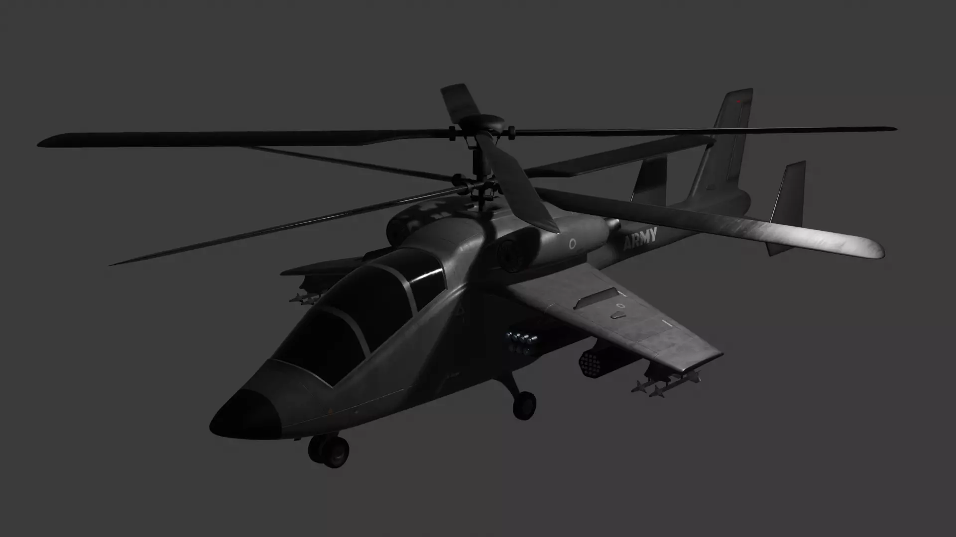 Army Helicopter High-Quality 3D Model PBR Textures Low-poly 3D model_0