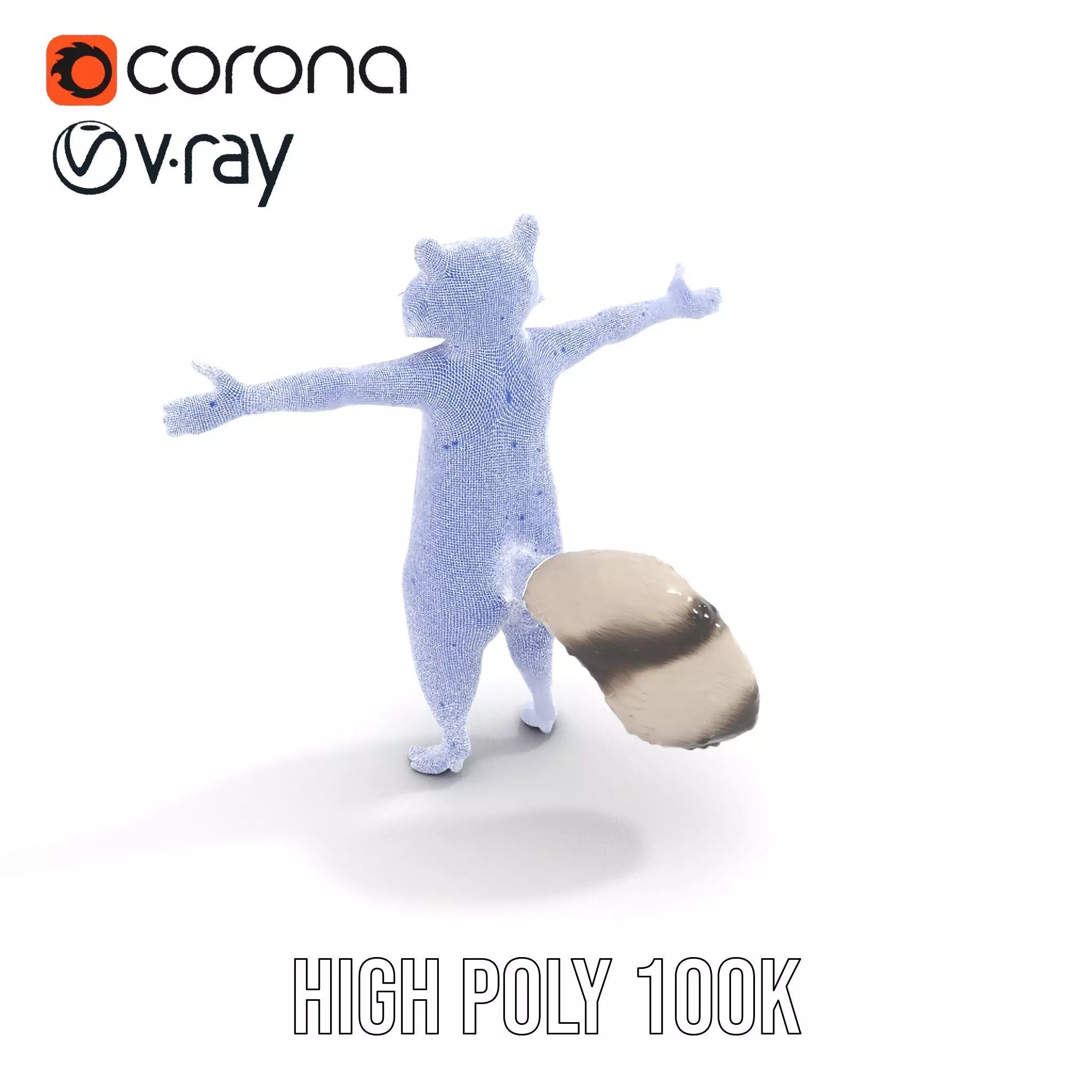 Lifelike Raccoon model pack Low-poly 3D model_24