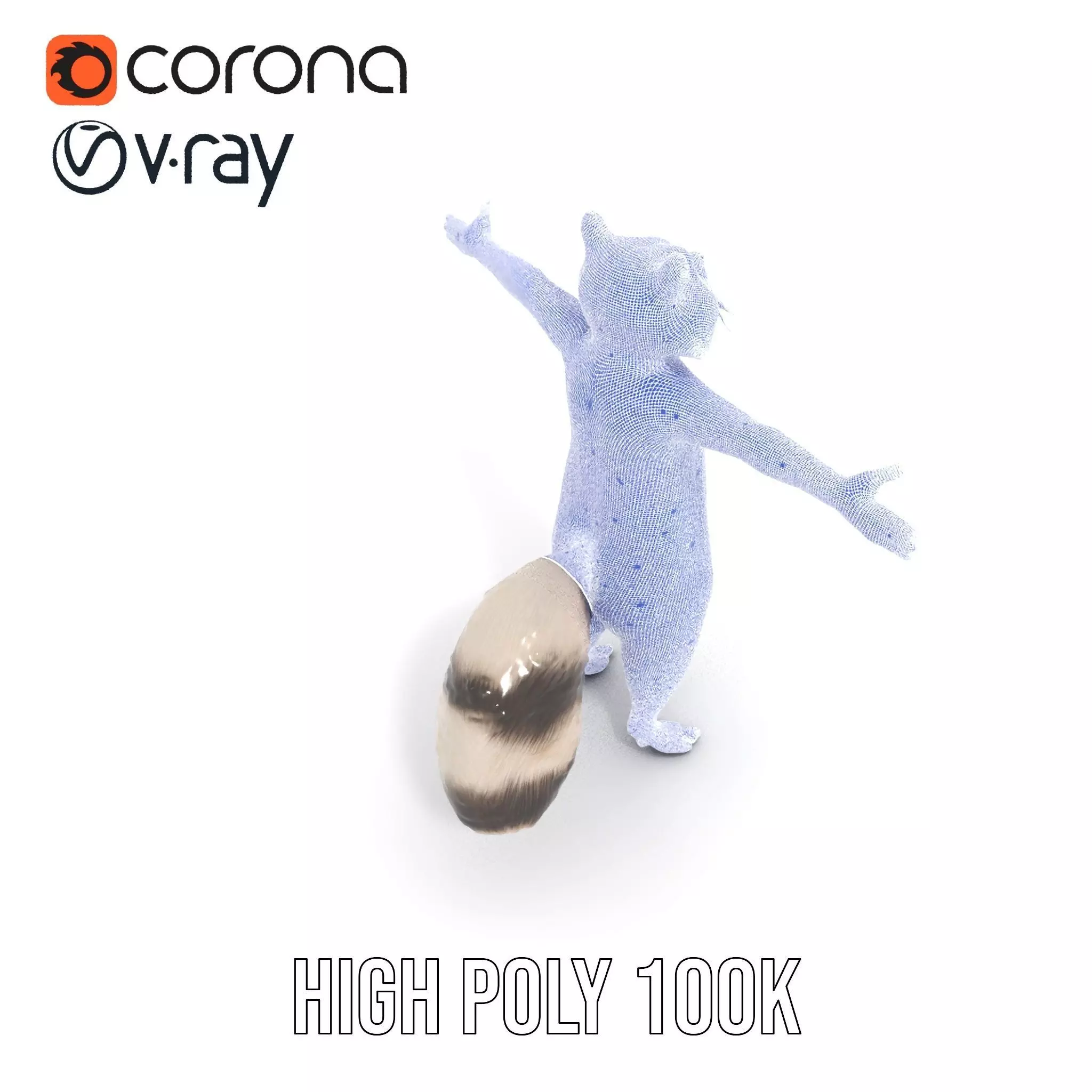 Lifelike Raccoon model pack Low-poly 3D model_34