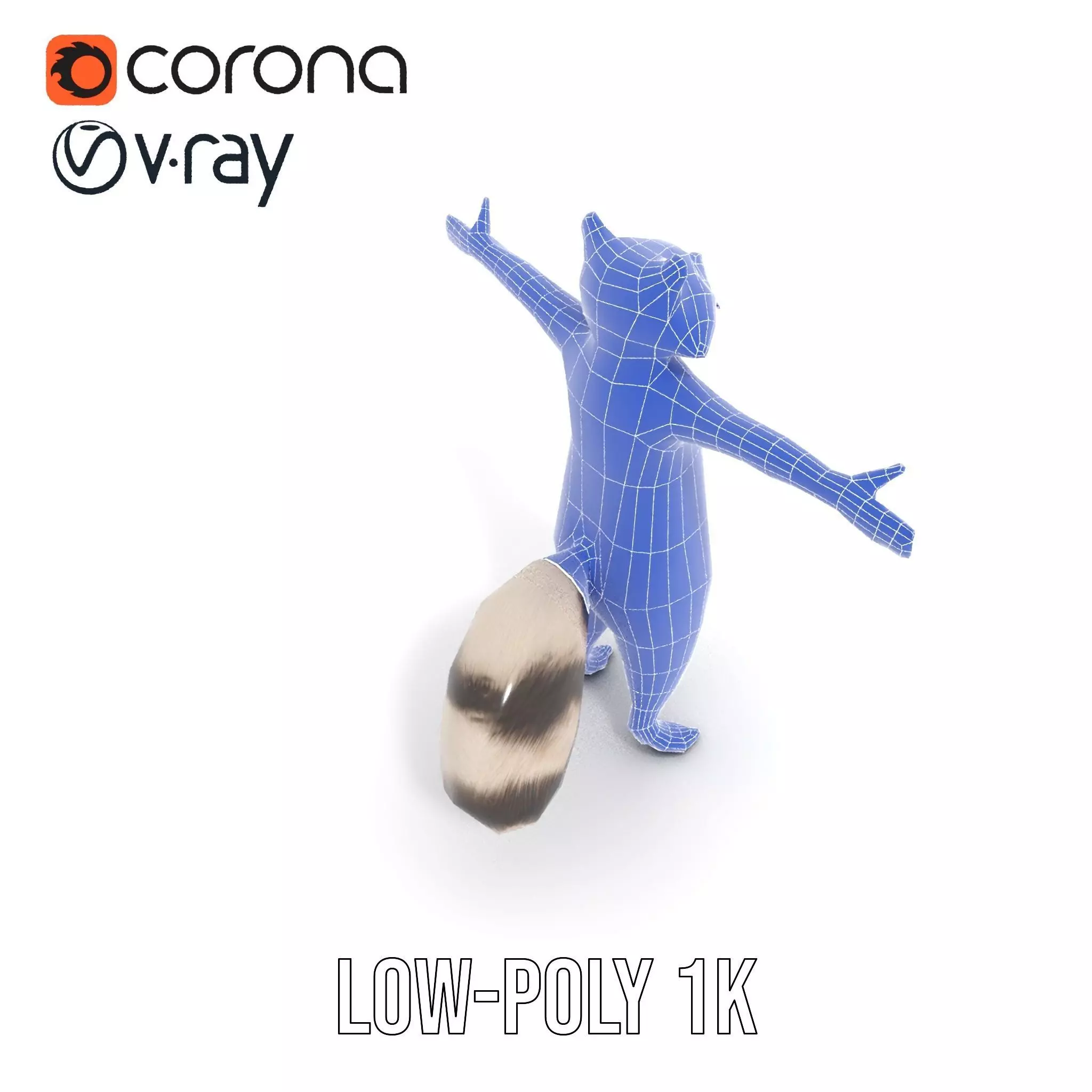 Lifelike Raccoon model pack Low-poly 3D model_32