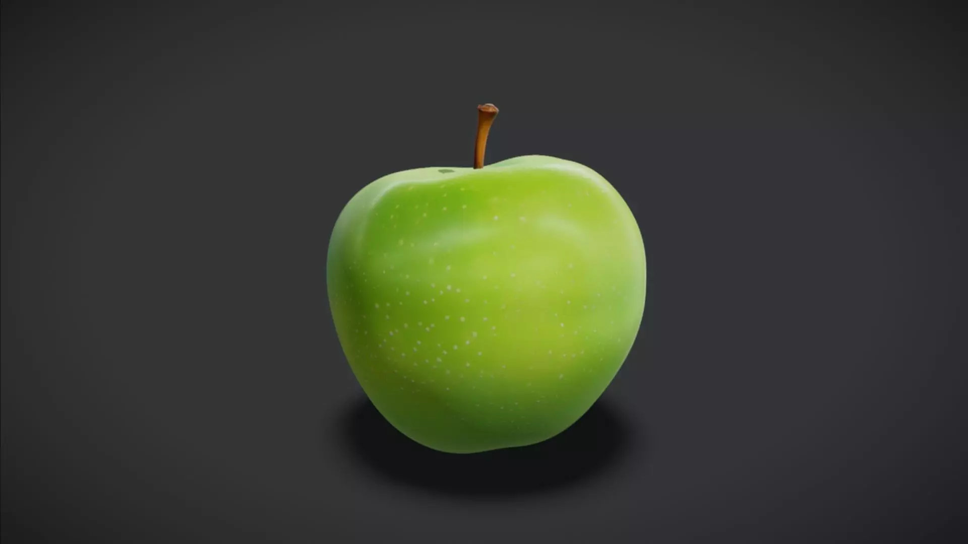 A Green Apple 3D model_1