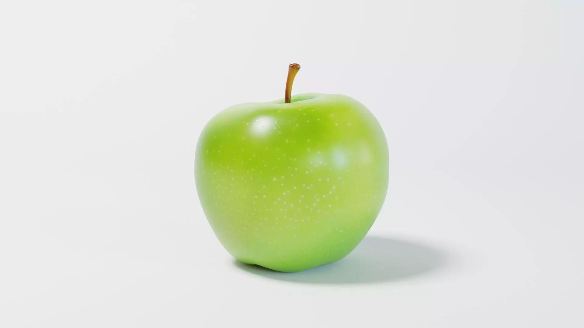 A Green Apple 3D model_0