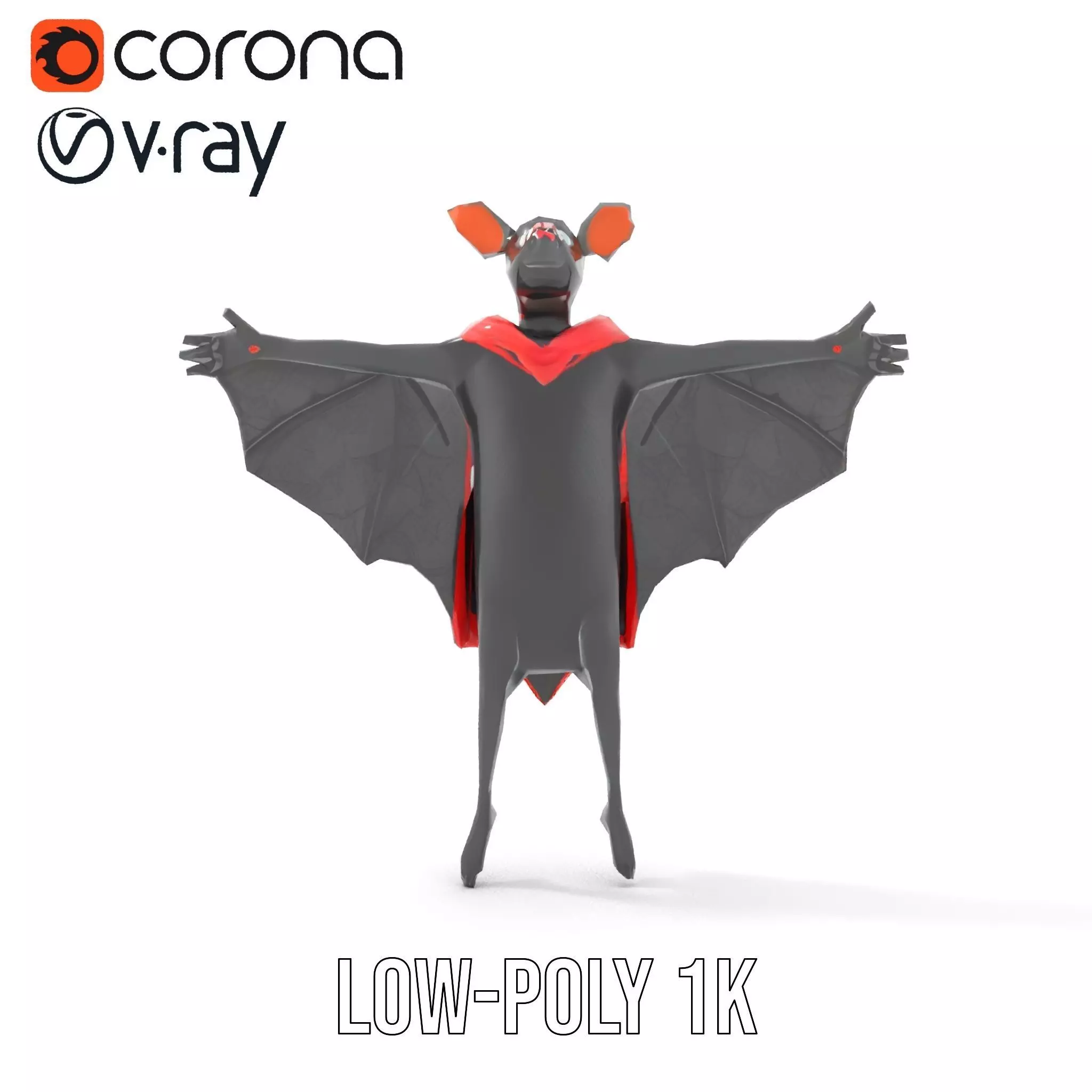Vampire Bat Hero model pack Low-poly 3D model_13