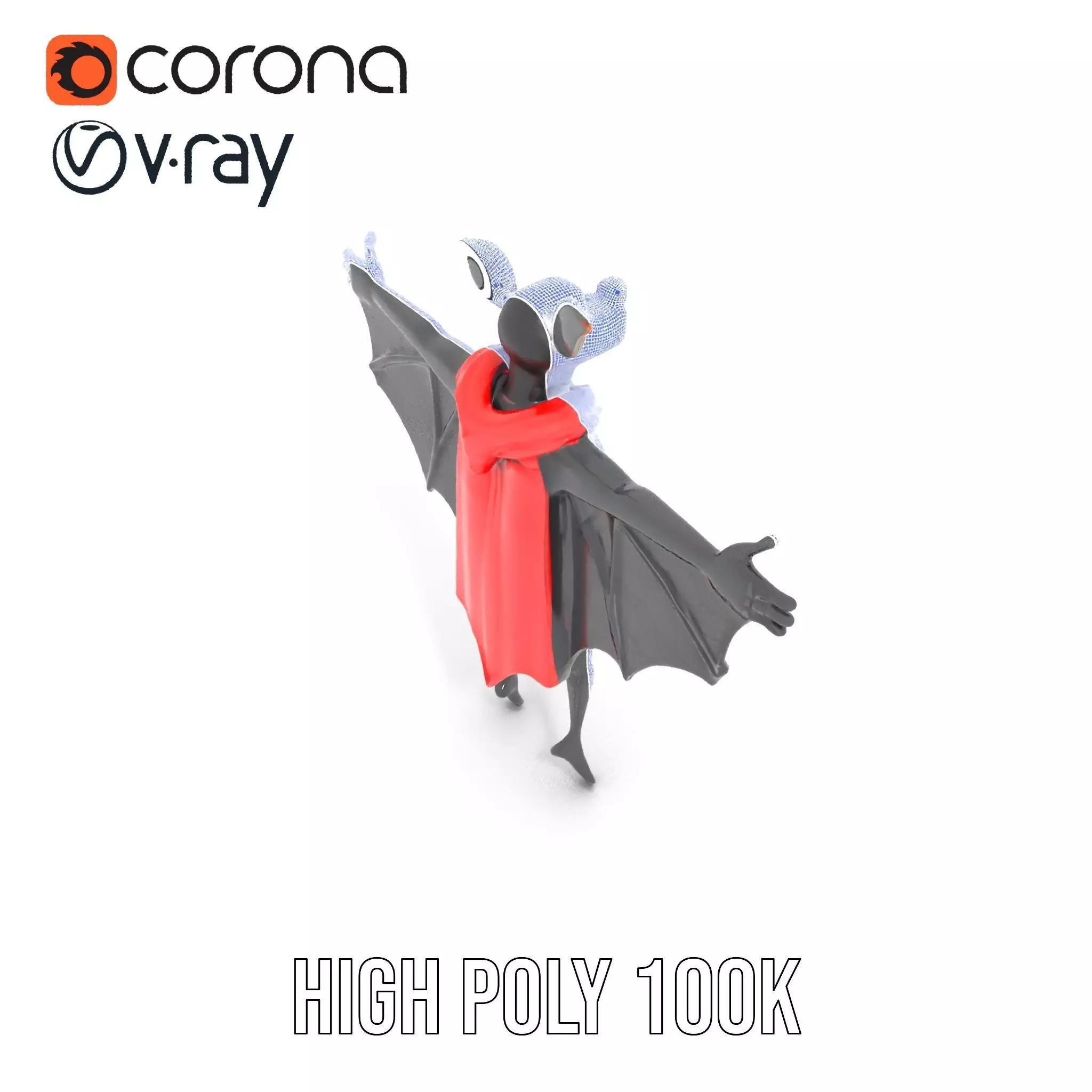 Vampire Bat Hero model pack Low-poly 3D model_33