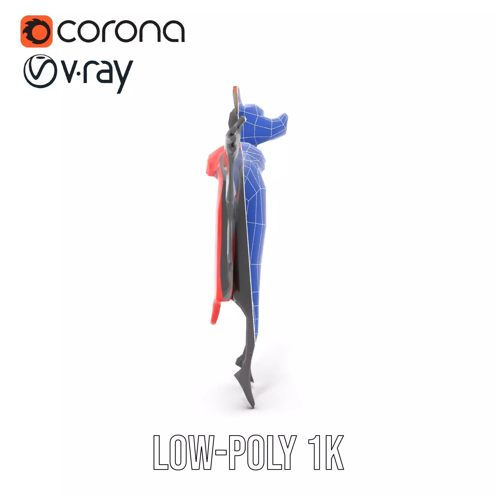 Vampire Bat Hero model pack Low-poly 3D model_15