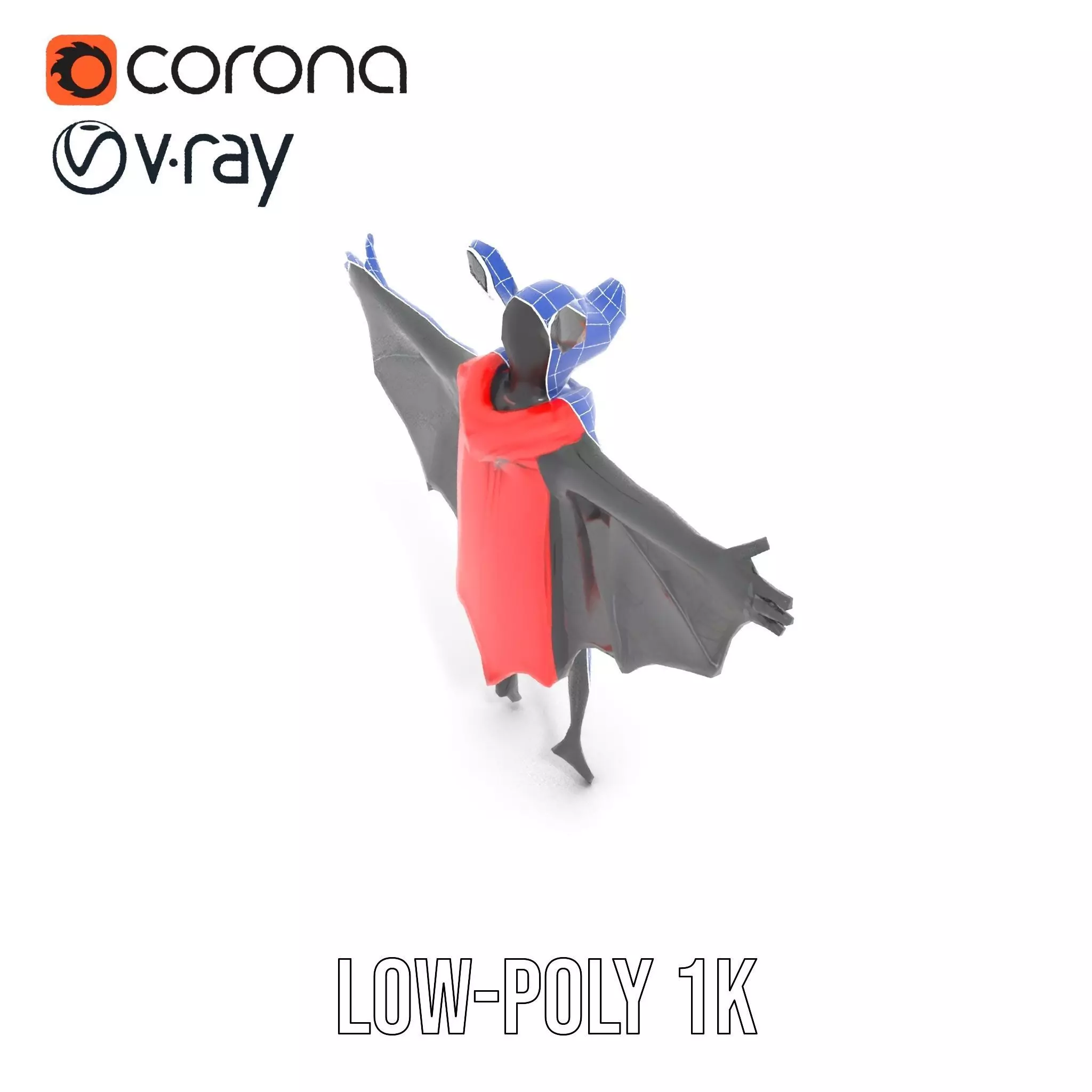 Vampire Bat Hero model pack Low-poly 3D model_25