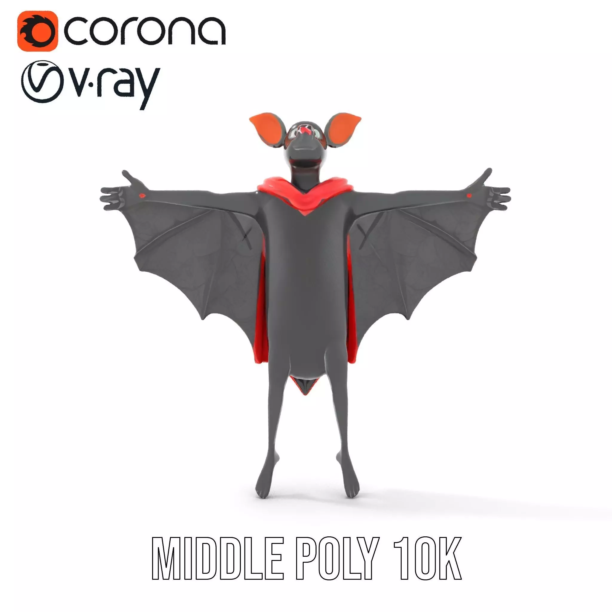 Vampire Bat Hero model pack Low-poly 3D model_7
