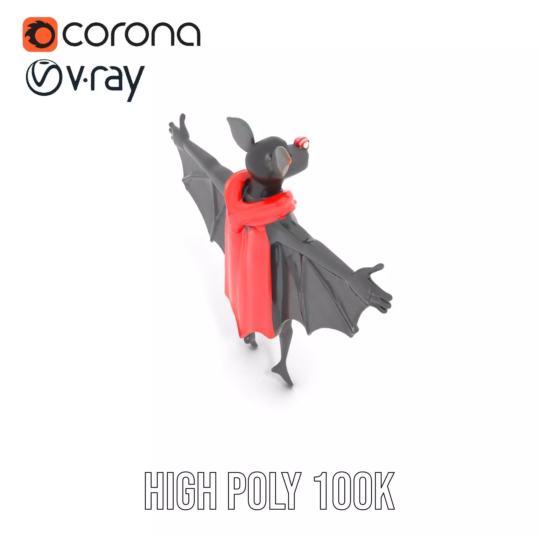 Vampire Bat Hero model pack Low-poly 3D model_18