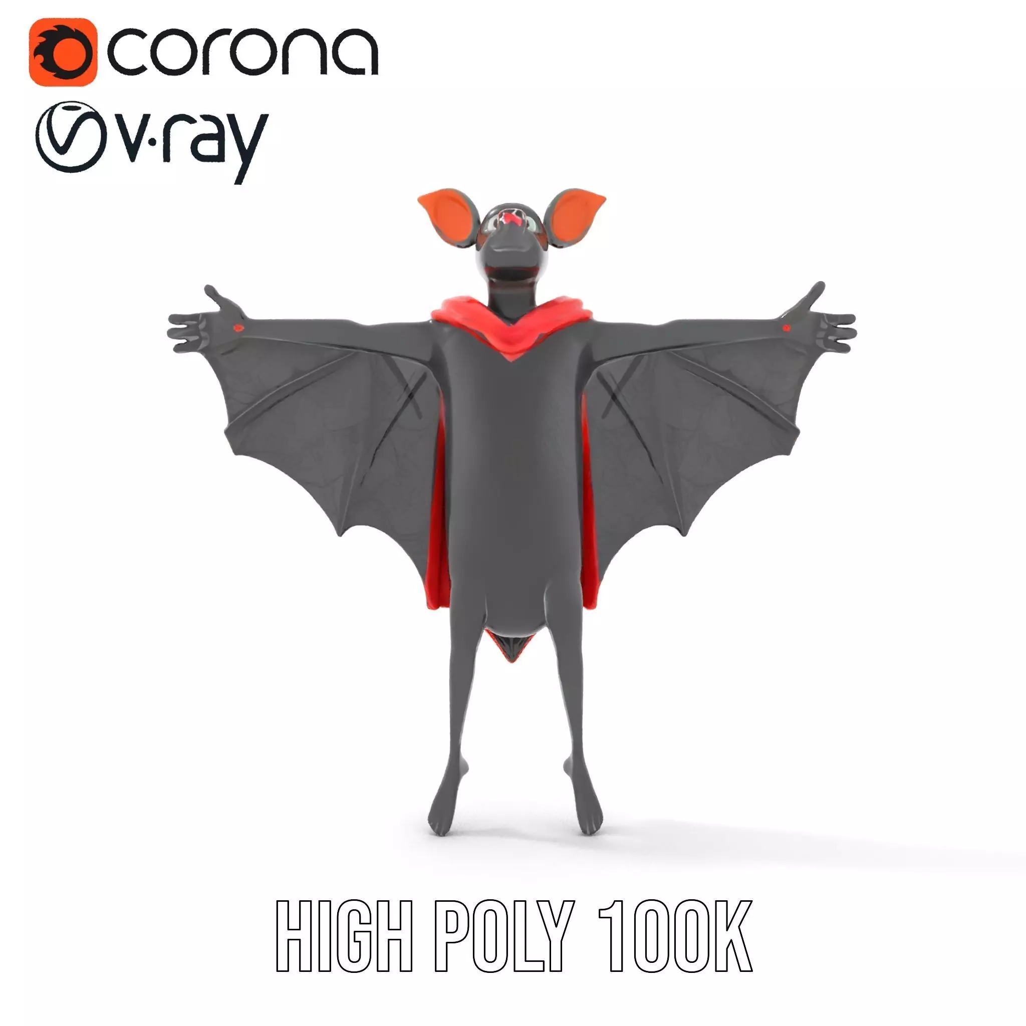Vampire Bat Hero model pack Low-poly 3D model_21