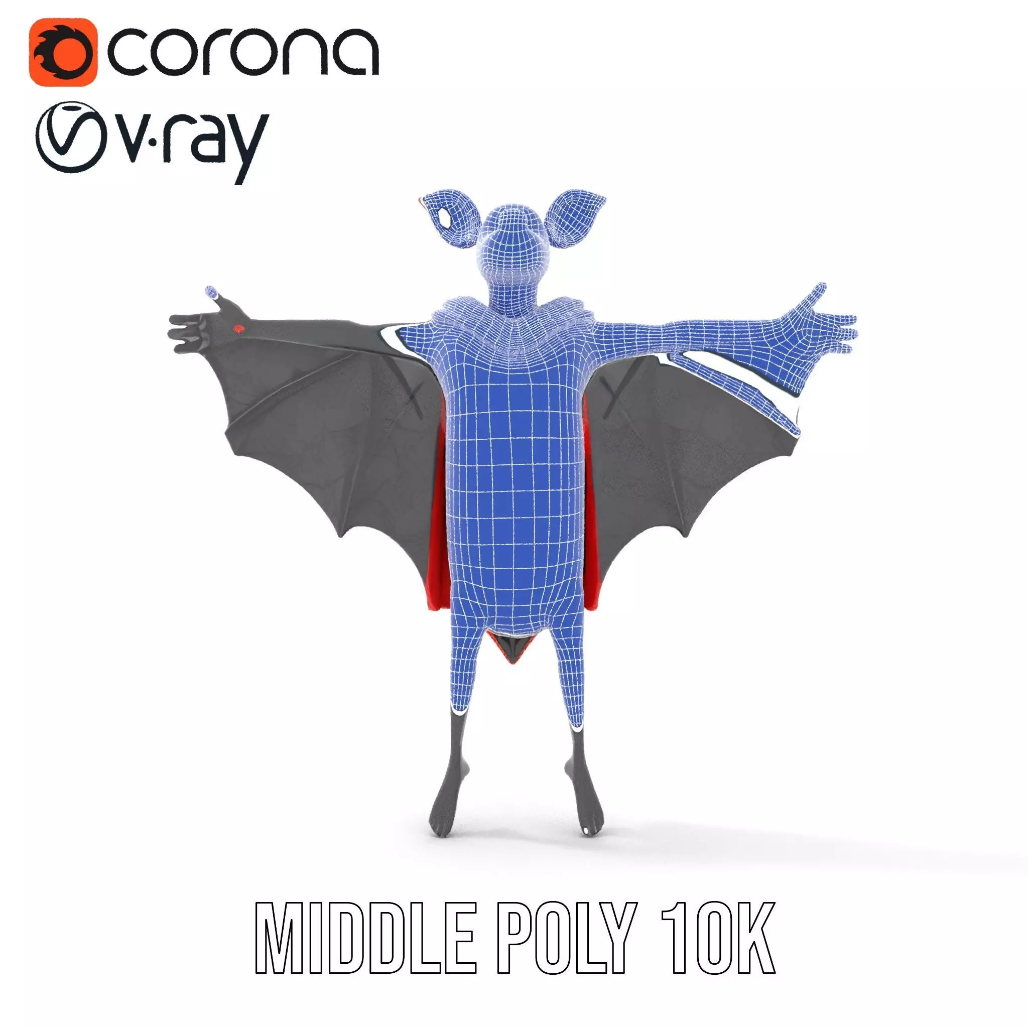 Vampire Bat Hero model pack Low-poly 3D model_16