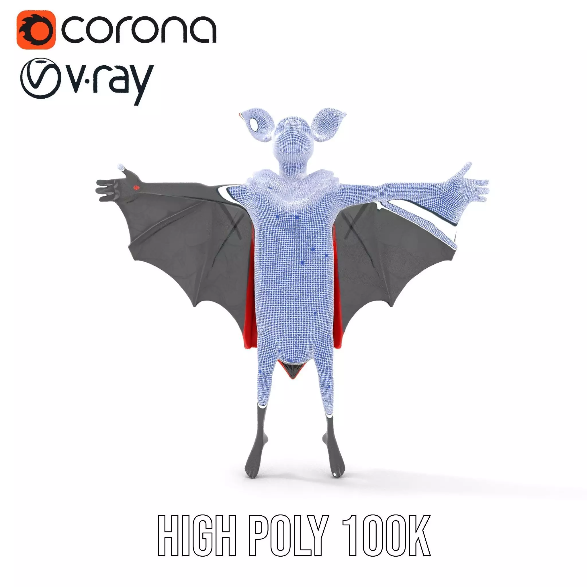 Vampire Bat Hero model pack Low-poly 3D model_35