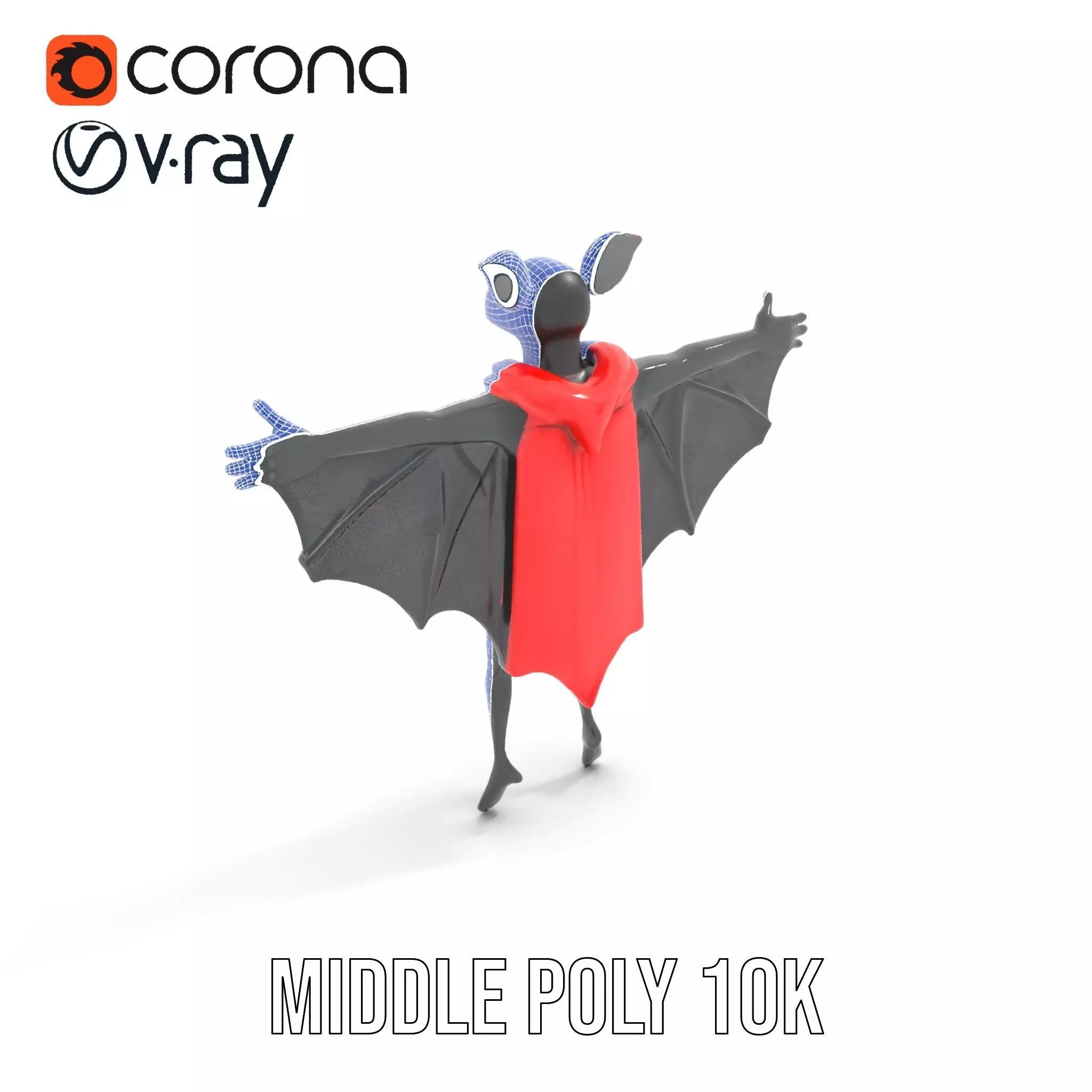 Vampire Bat Hero model pack Low-poly 3D model_24