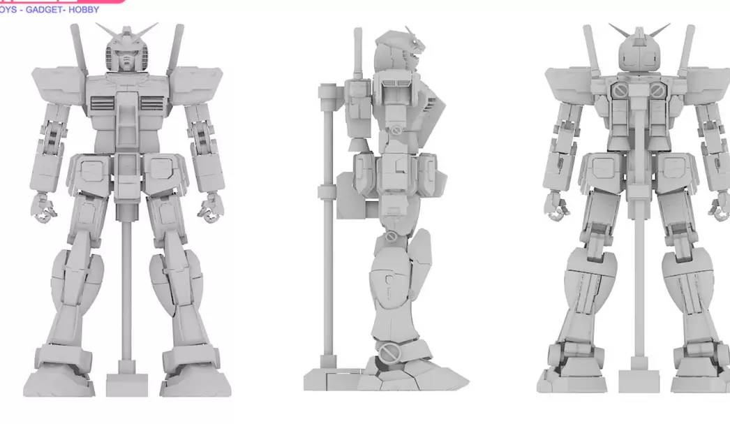 Original Gundam movable splicing version RX-78 3D printing file 3D print model_2