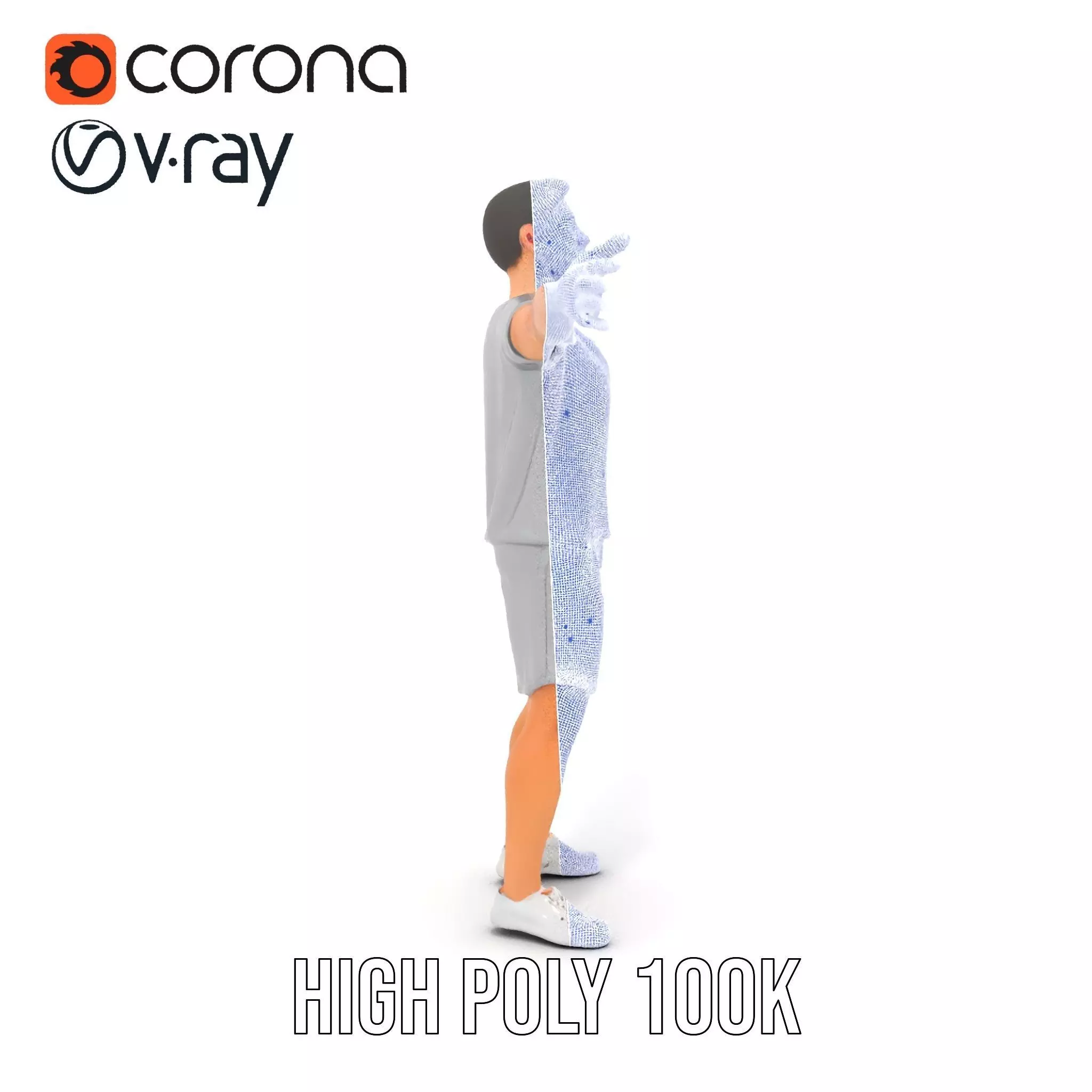 Casual Athletic Man model pack Low-poly 3D model_33