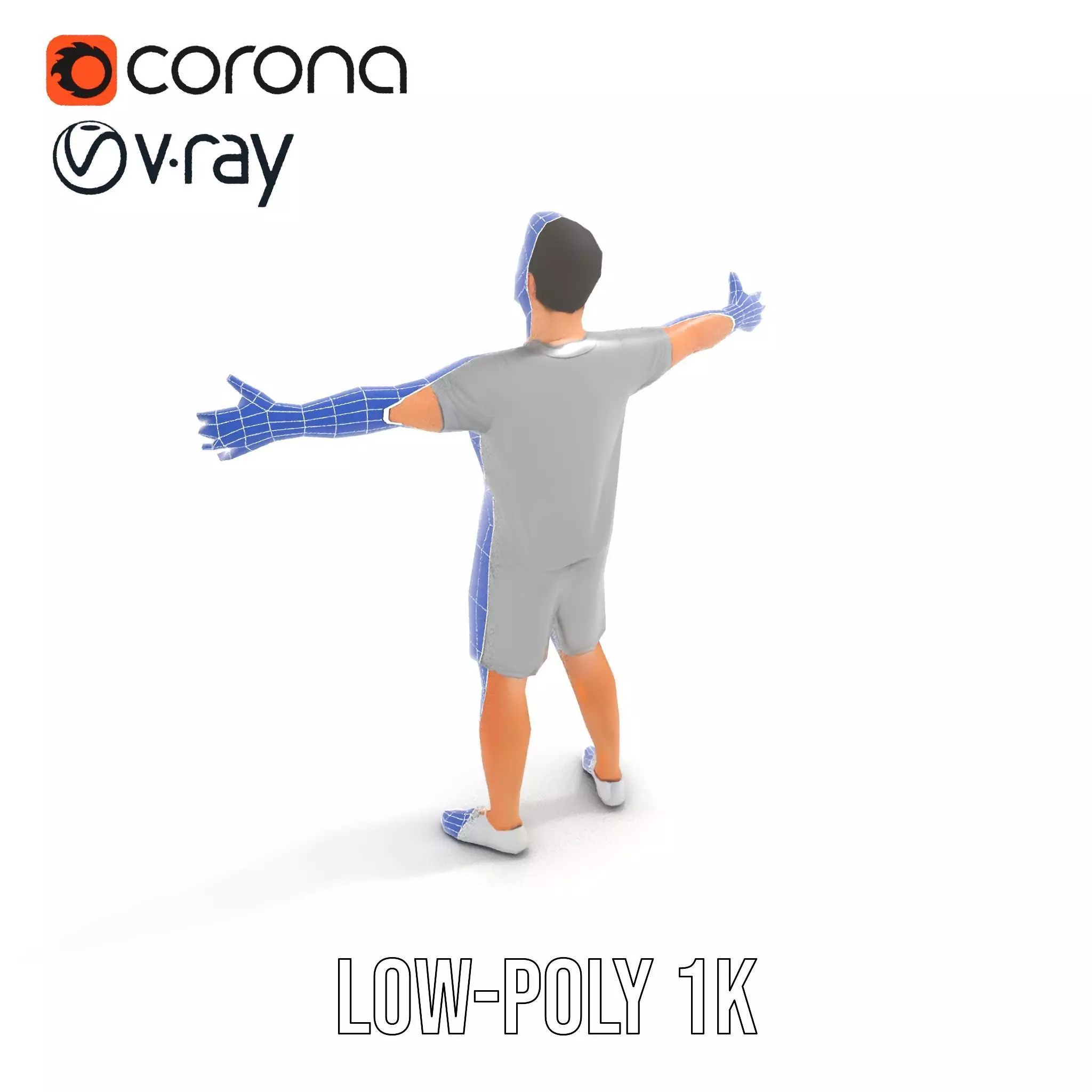 Casual Athletic Man model pack Low-poly 3D model_29