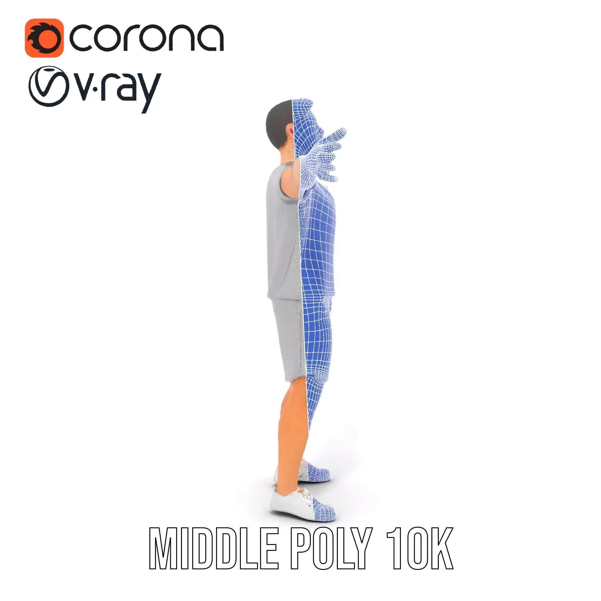 Casual Athletic Man model pack Low-poly 3D model_31