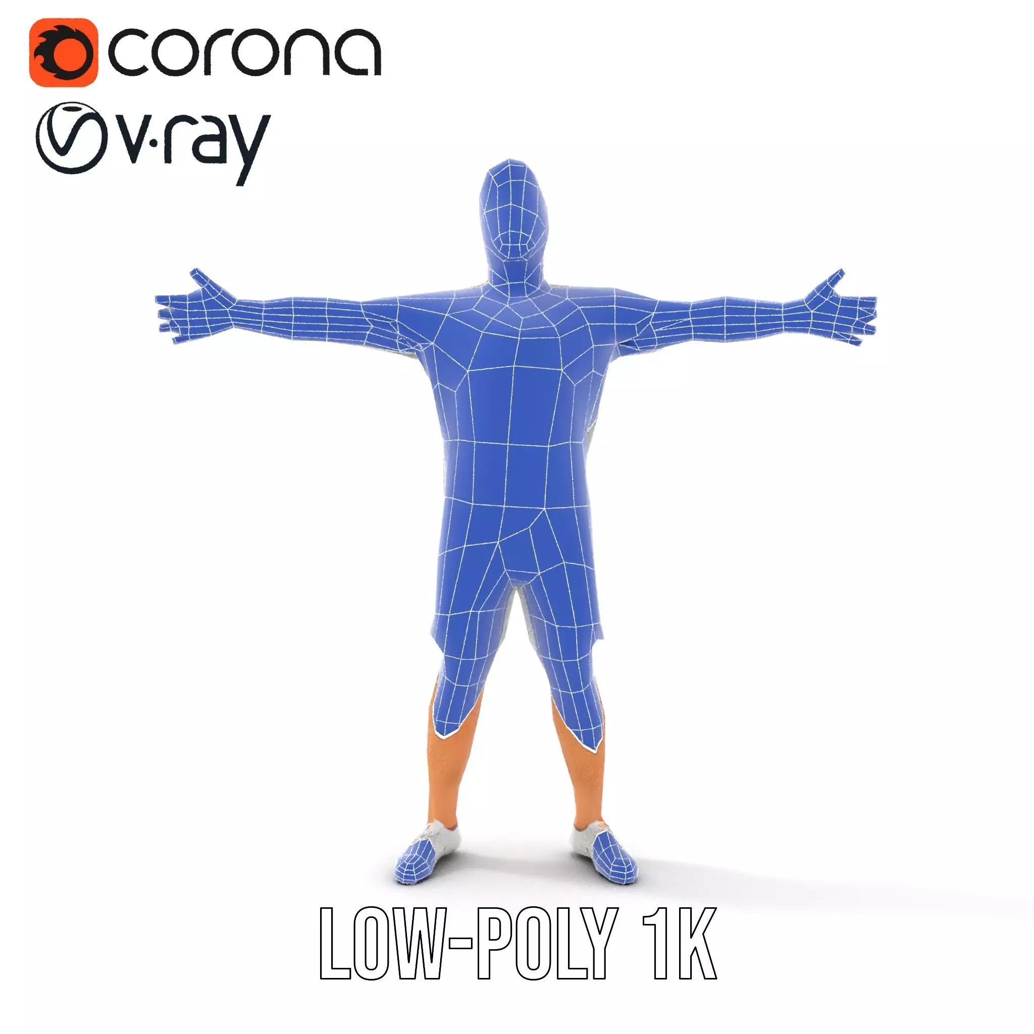 Casual Athletic Man model pack Low-poly 3D model_32