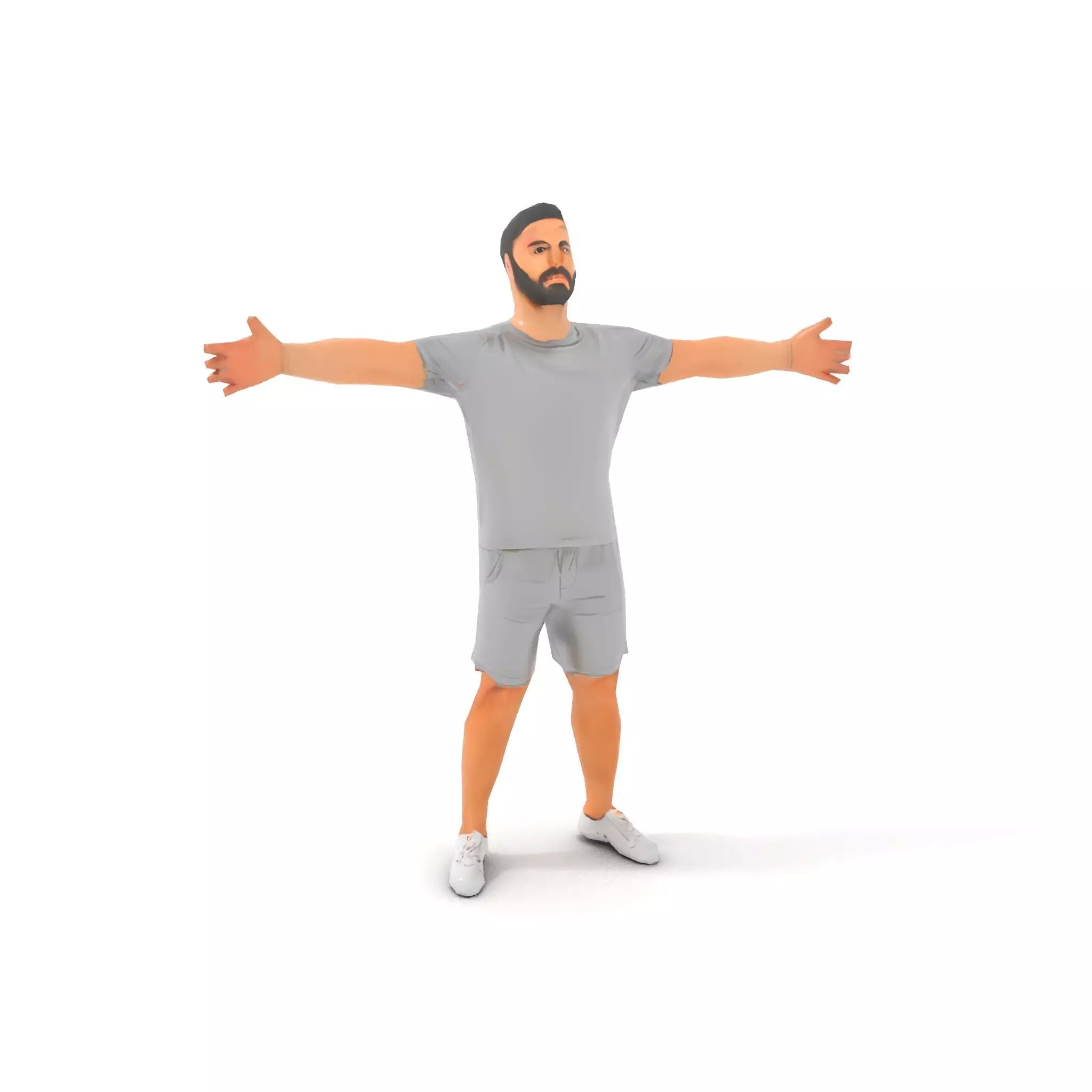 Casual Athletic Man model pack Low-poly 3D model_8