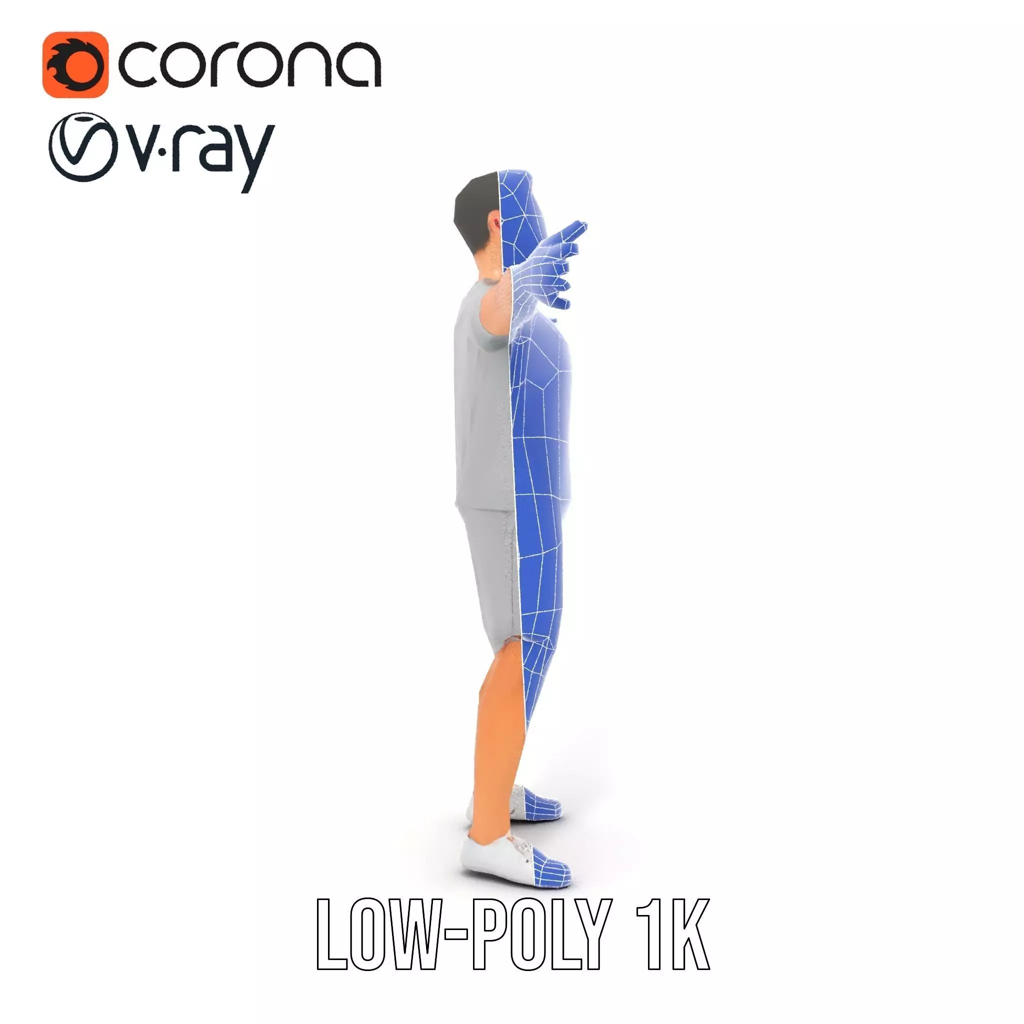 Casual Athletic Man model pack Low-poly 3D model_26