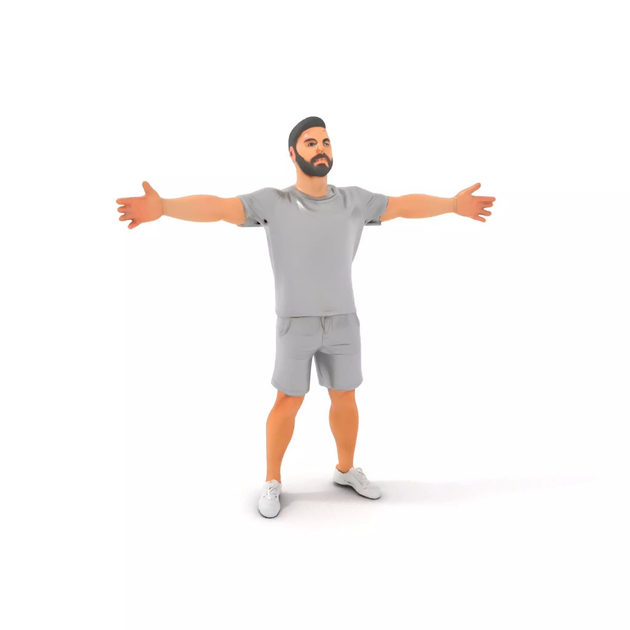 Casual Athletic Man model pack Low-poly 3D model_0